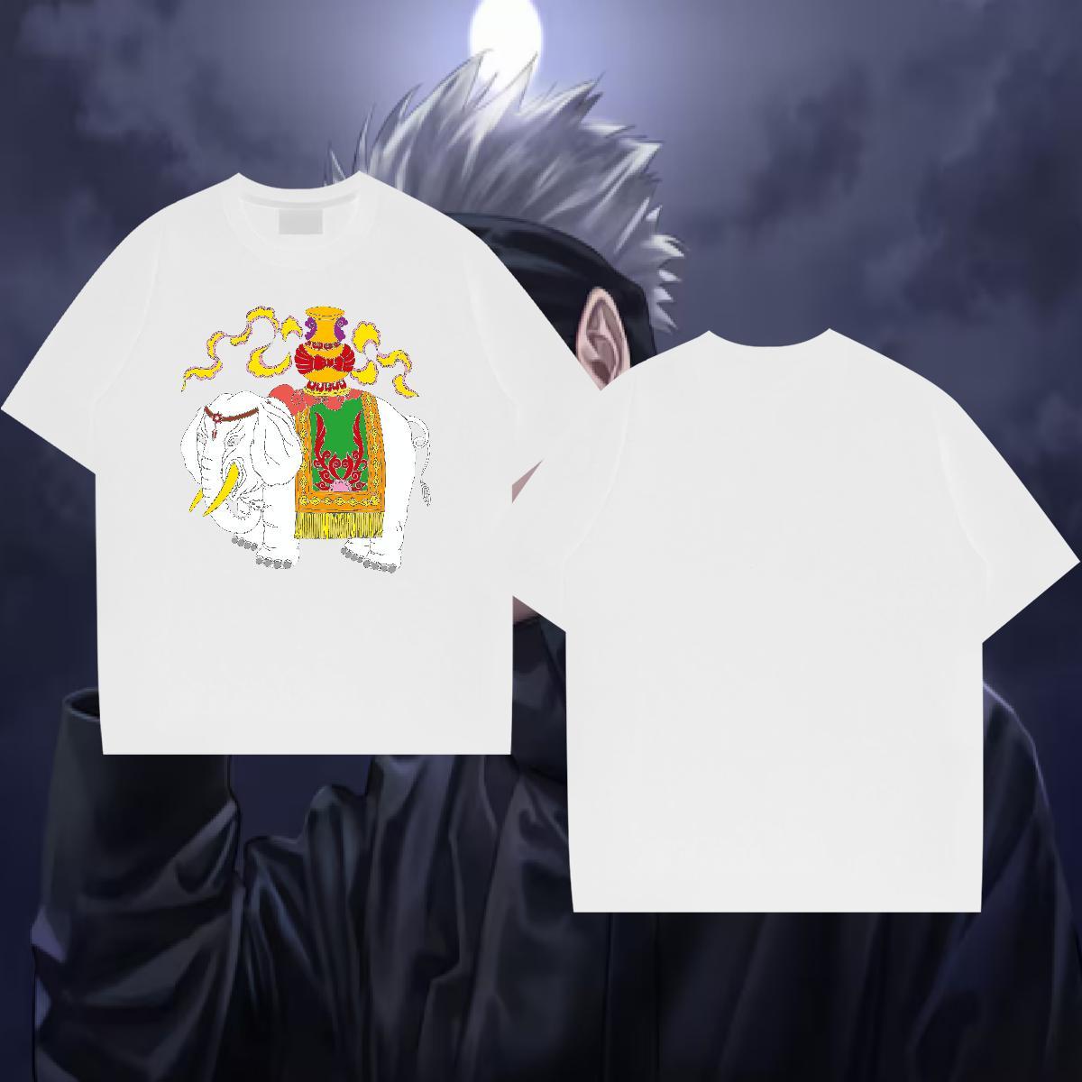 Free Shipping T-Shirts for Men 230g Cotton elephant Daily Wear Tshirts Breathable Crew Neck High Quality Men Tees Asian Size