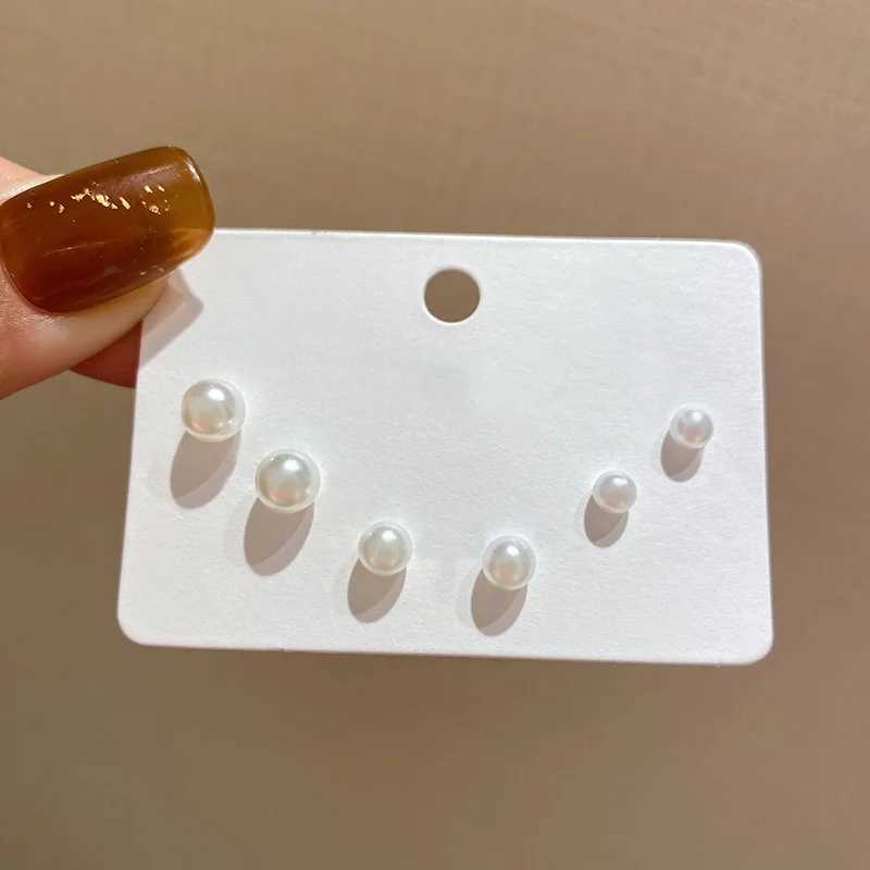 4mm 6mm 8mm 3 pairs of imitation pearl jewelry sets womens earrings Korean sweet cup Brinks wholesale Birtay gifts W241023