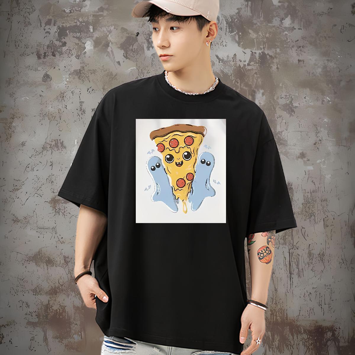 DIY T Shirts Men 230g 100% Cotton halloween Home Outdoor Tops Tees Round Neck Short Sleeve Wholesale Men Tops Tees Plus Size Custom