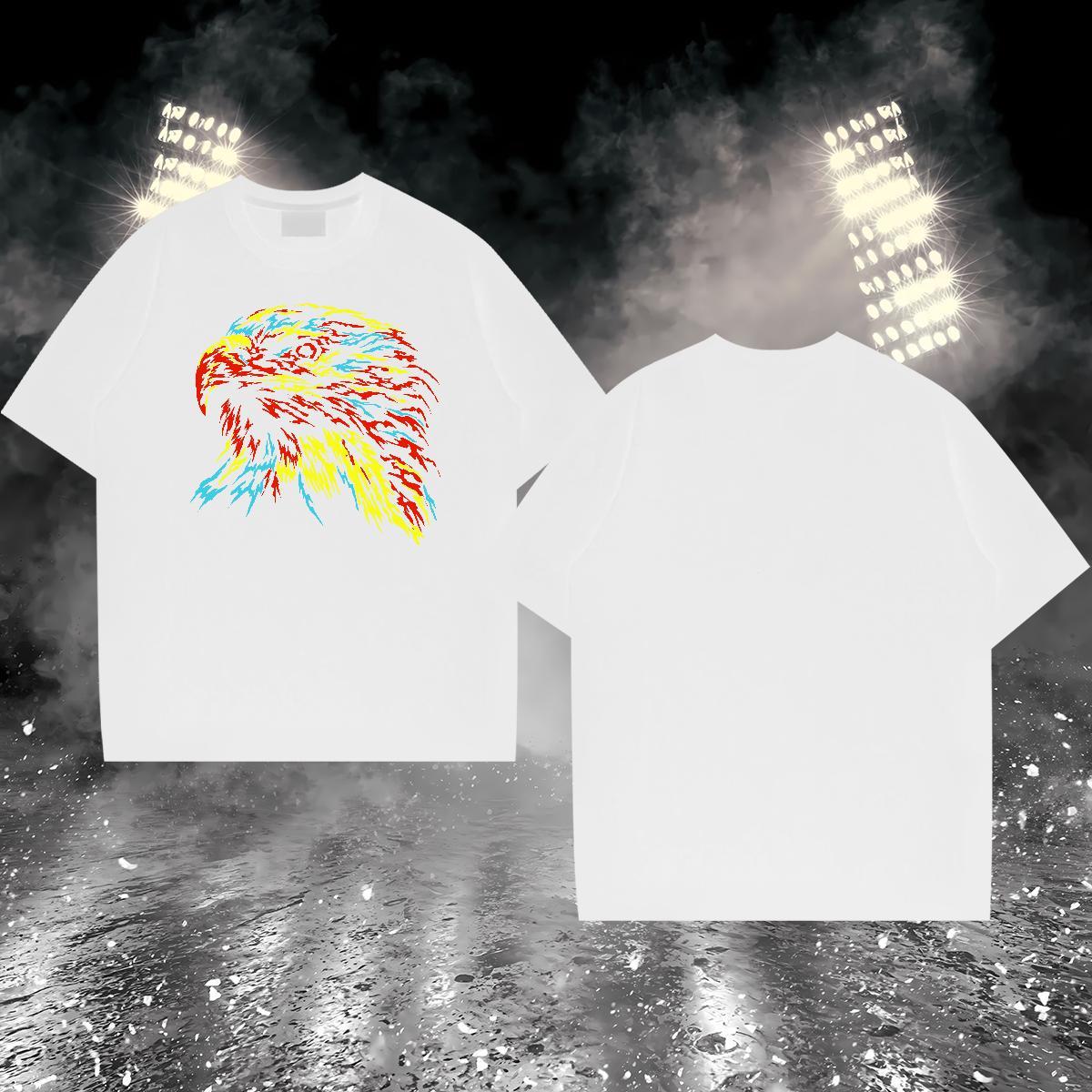 Custom T Shirts Men 230g 100% Cotton eagle Street Casual Clothes O Neck Short Sleeves Unisex Men Tshirts Oversized 3XL 4XL