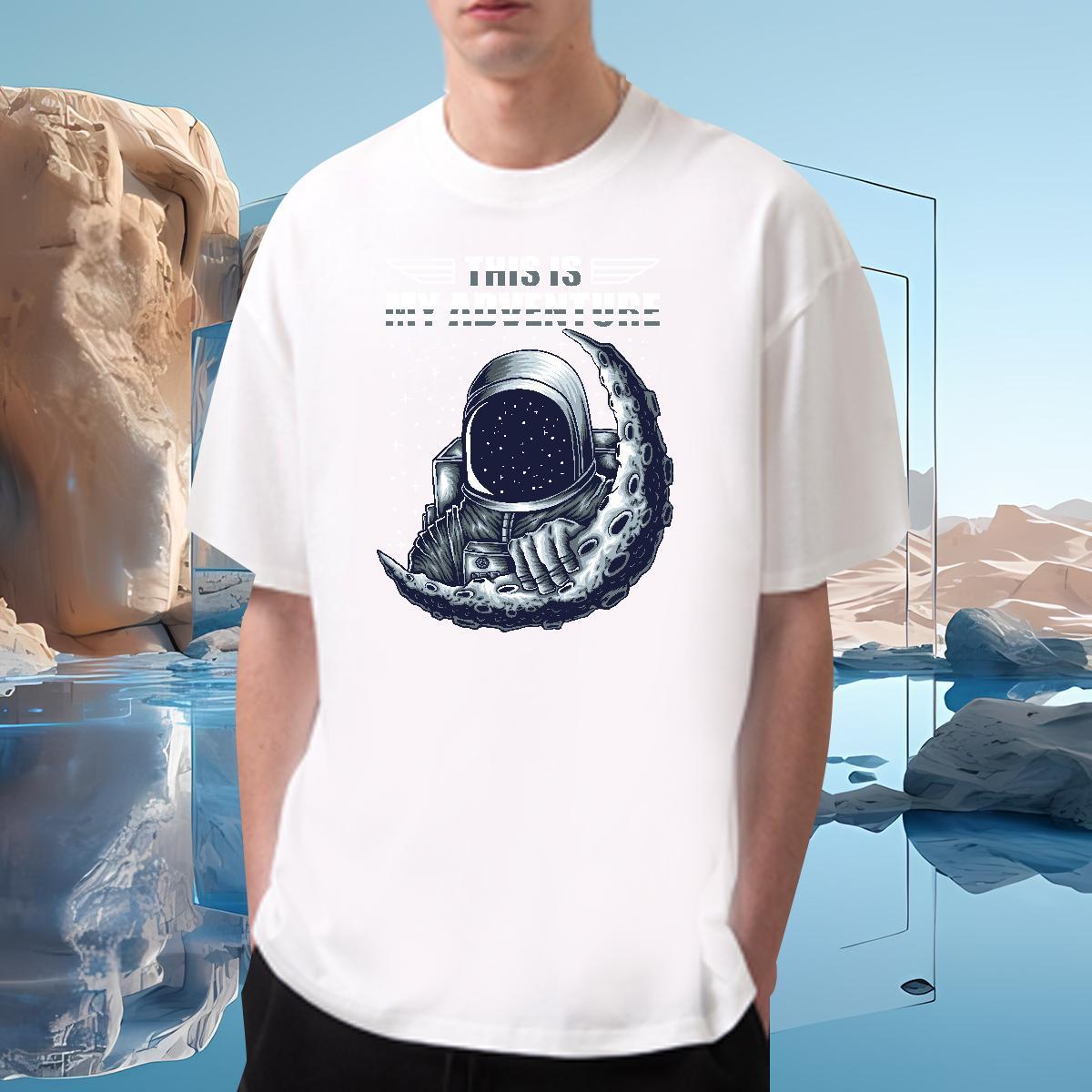 T-Shirts for Men 230g Pure Cotton universe Street wear Hip Hop Short Sleeve O-Neck White Plus Size Tshirts Classic Casual Designer Top Tees