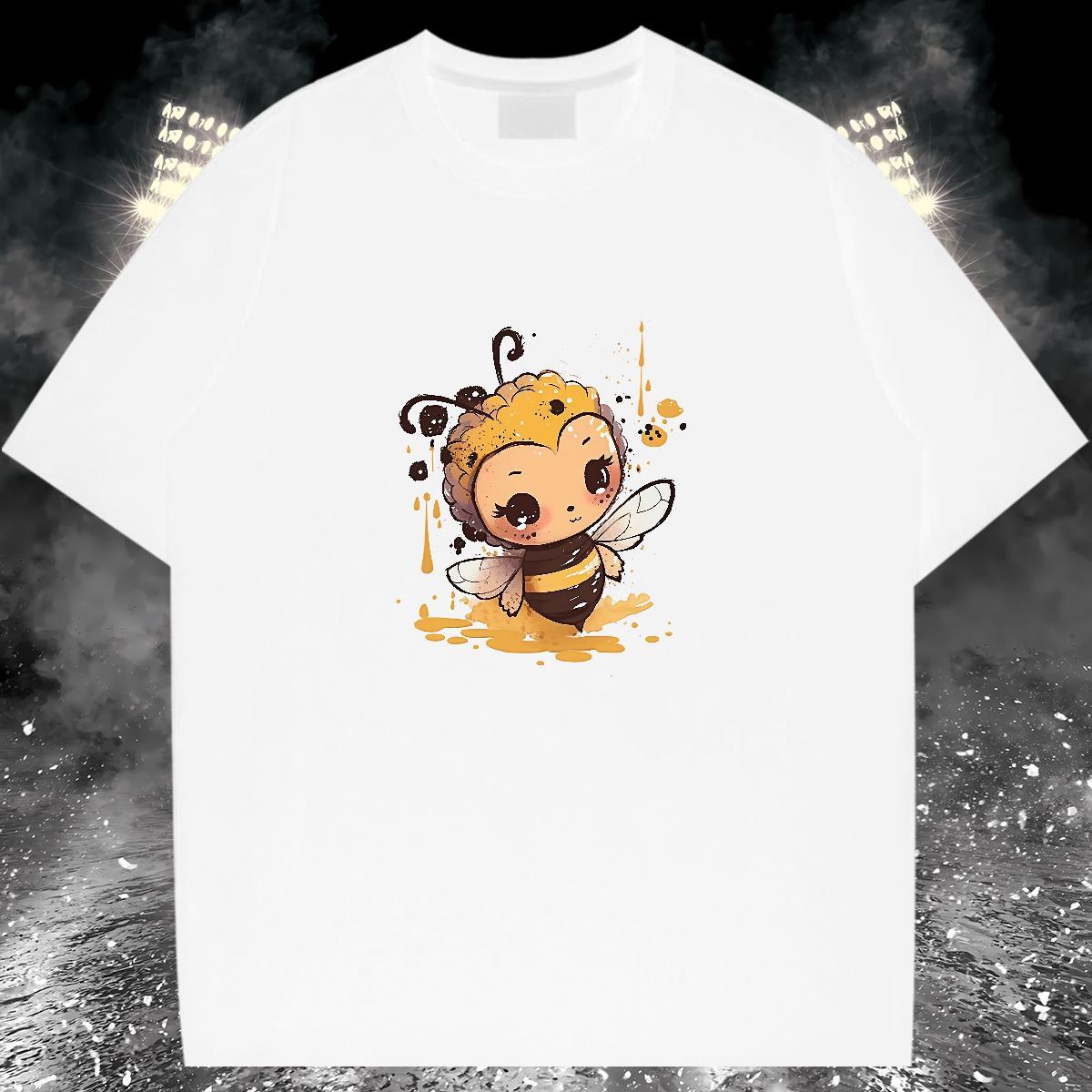 2024 DIY Men T Shirts 230g Pure Cotton Street Tops Tees Round Neck Short Sleeve High Quality Mens Tshirts Plus Size Cartoon
