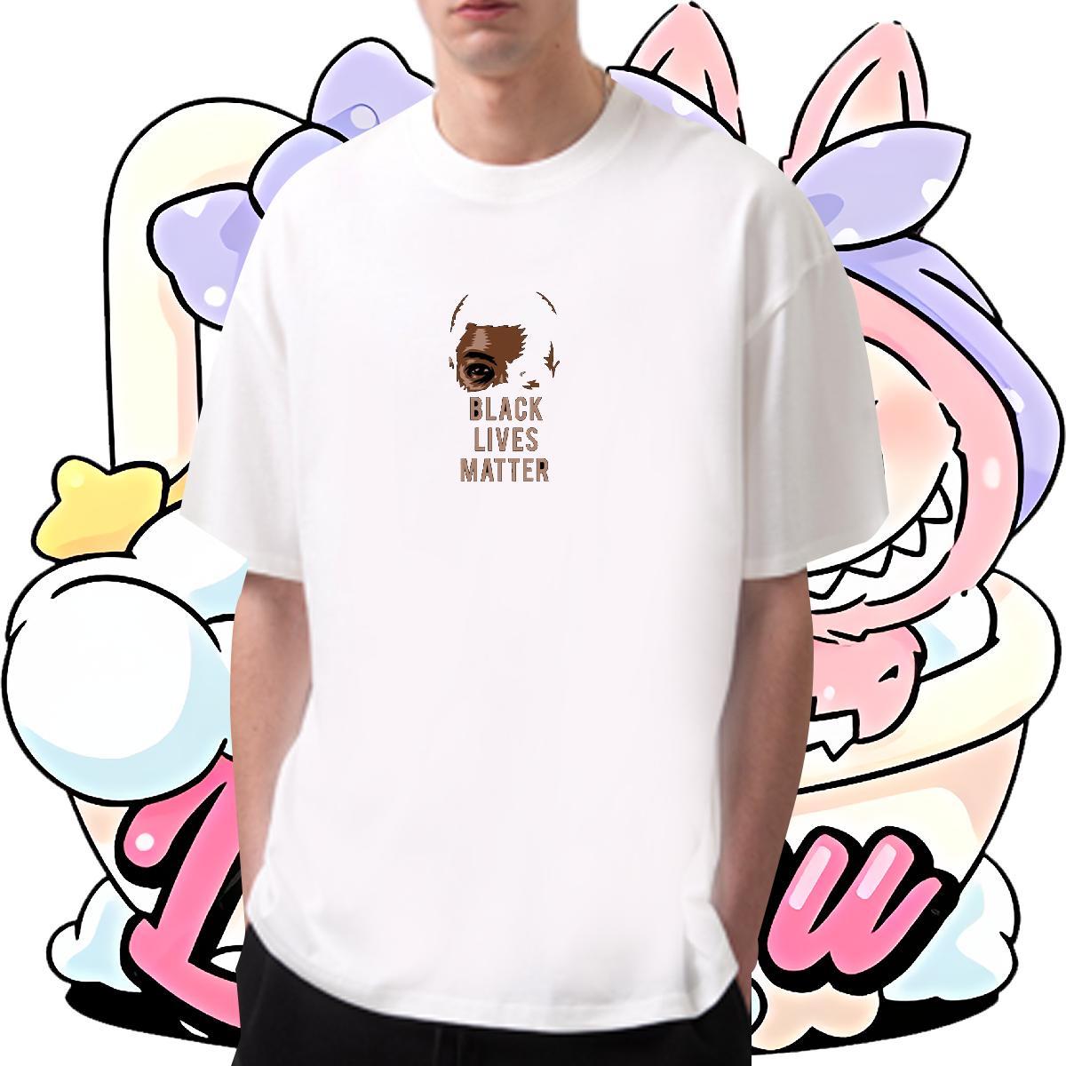 Free Shipping Men Tshirts 230g Cotton Casual letter DIY Printed Breathable Short Sleeve Classic T Shirts Men Top Tees