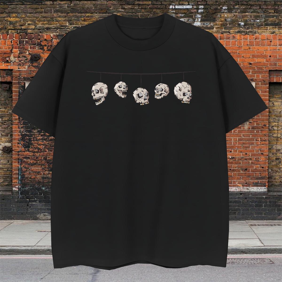 Classic Casual T-Shirts 230g 100% Cotton Bunting Street Wear Tshirts Crew Neck Brand Couples T Shirts Cartoon Printing L-4XL
