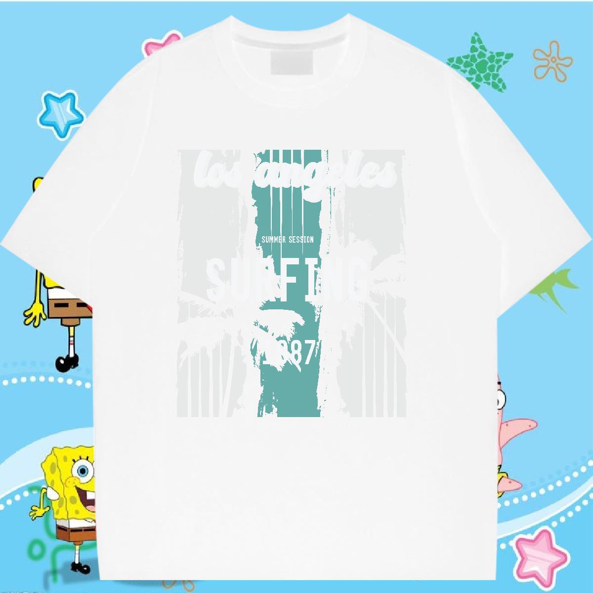 Soft T Shirts Women Breathable Crew Neck Tshirt for Man Woman White Plus Size tree Summer Casual 230g 100% Cotton Factory Direct Wear