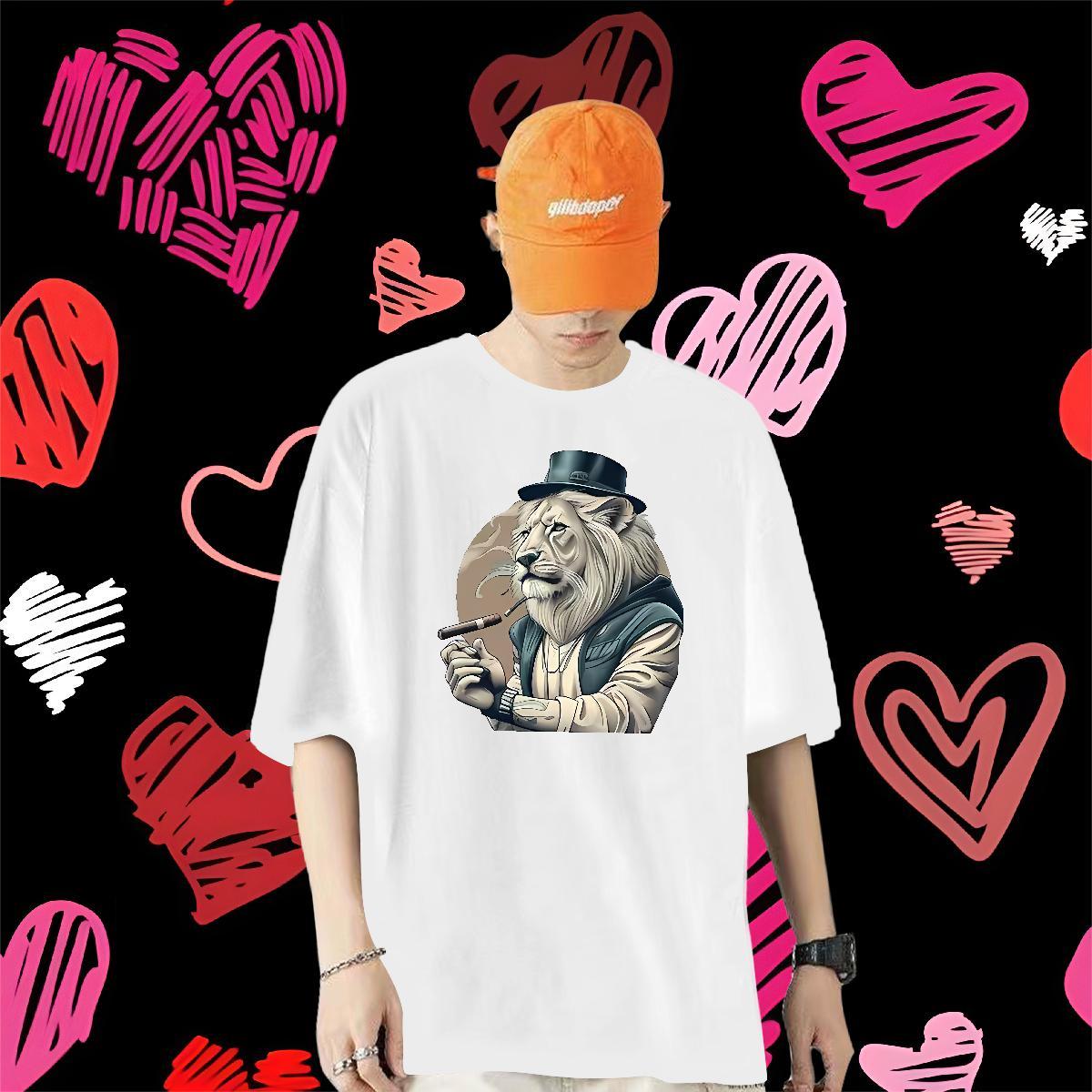 2024 DIY T shirt 230g Pure Cotton Casual Daily Wear Tees Shirts Breathable Short Sleeve Wholesale Tshirt for Man Woman Anime Print