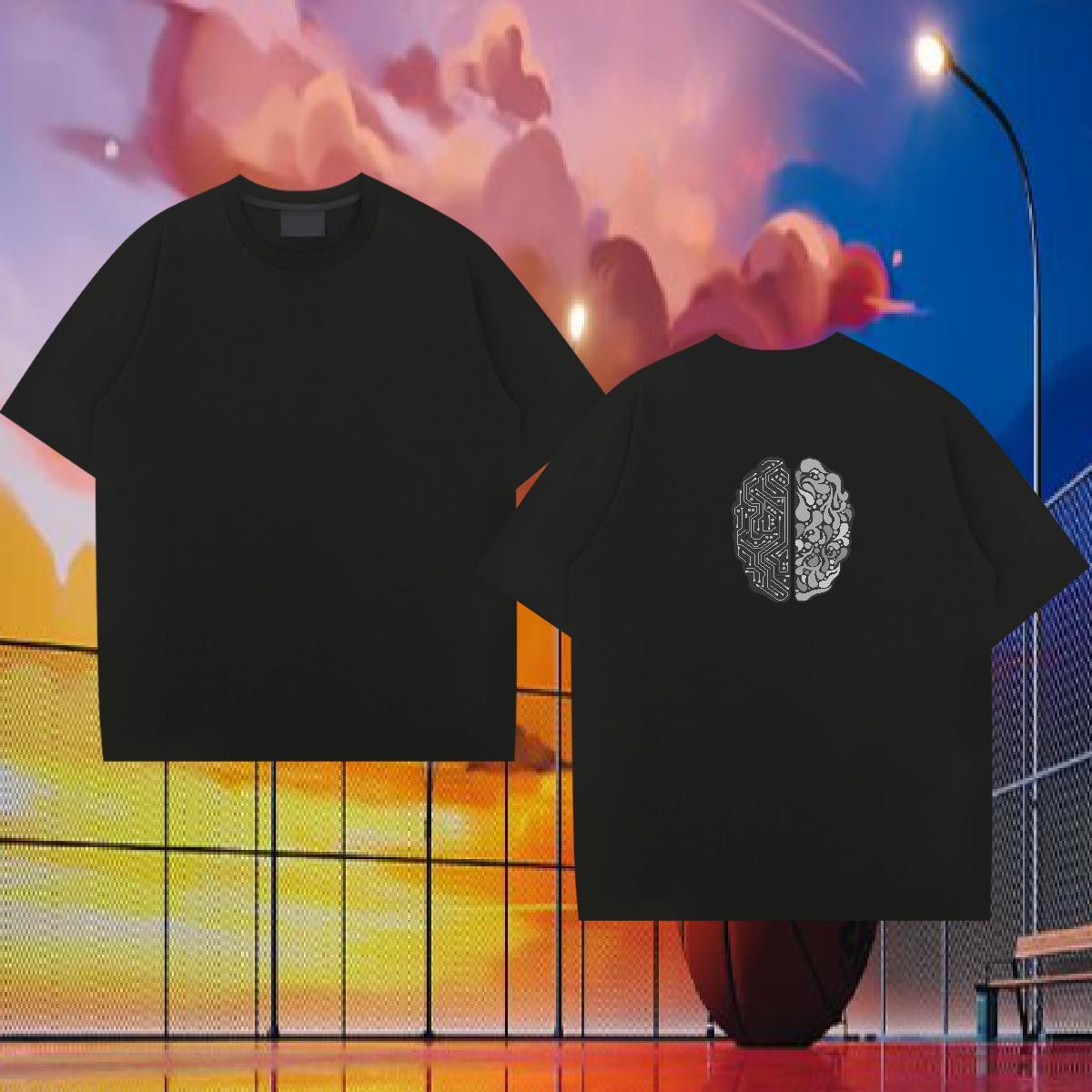 New Arrival Men T Shirts skull Wear 100% Cotton 230g Casual Beach Cool Design DIY Breathable Crew Neck Couples T Shirts