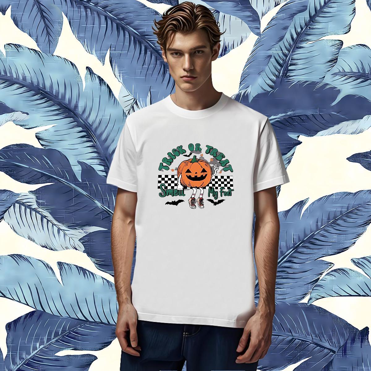 DIY T Shirt For Man 100% Cotton 230g halloween Casual Daily Wear Tee Shirt Short Sleeve Soft Comfortable Tshirt for Man Woman Customized Print