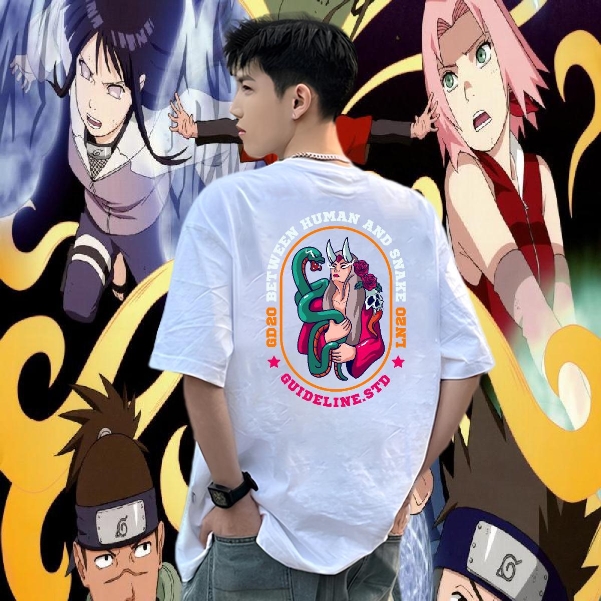 DIY T-Shirts for Men 230g Cotton snake High Street Hip Hop Wear Breathable Soft Comfortable Tshirt for Man Woman Custom Cartoon