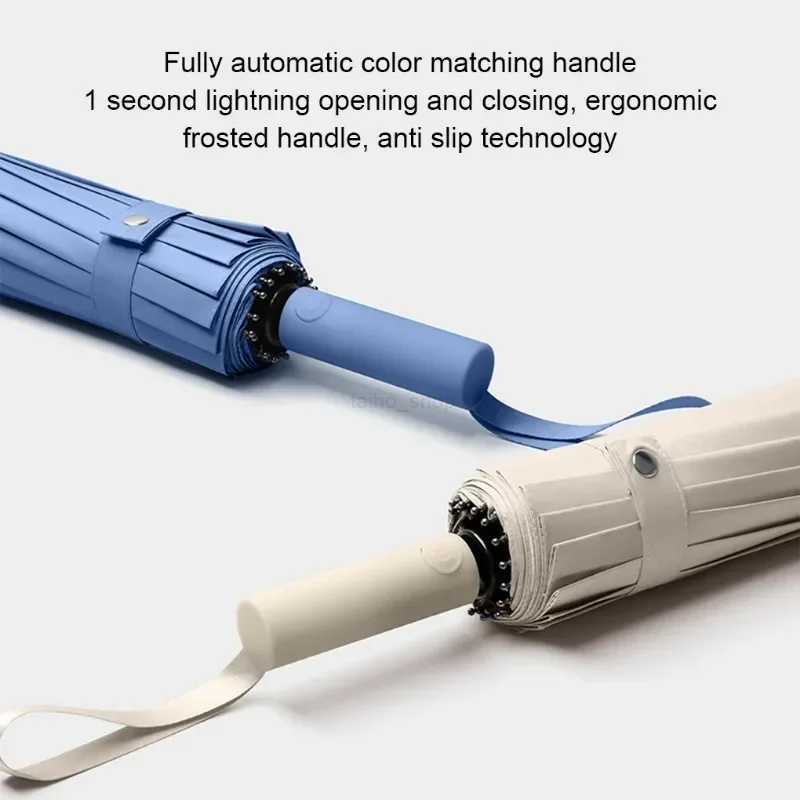 Sunshade And Wind Resistance Automatic Umbrella Designed For Outdoor Waterproof ABS Umbrella For Women Portable UmbrellaXJ240806