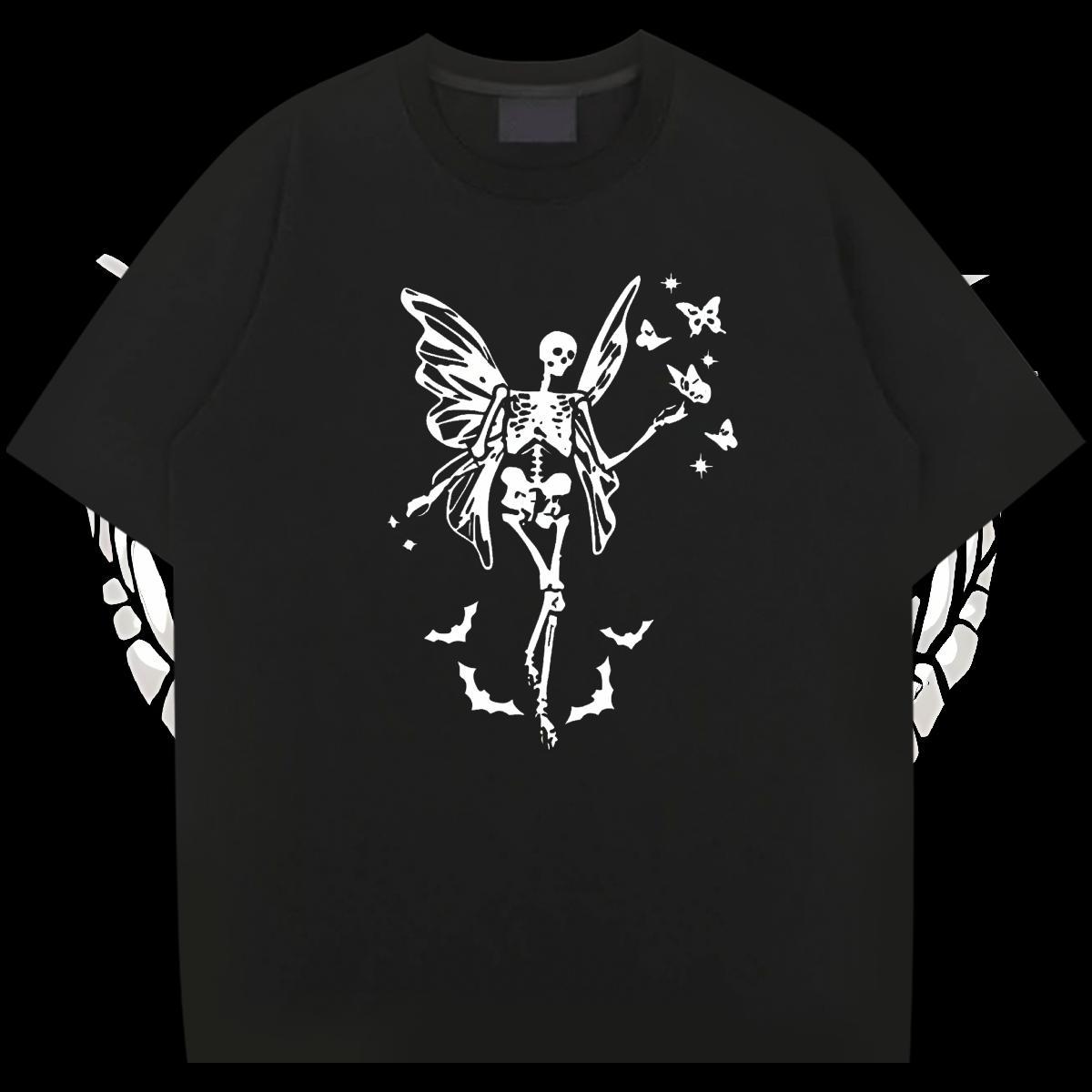 Classic Mens T Shirts 230g Cotton halloween Casual Beach Tee Shirt Crew Neck Designer Men Tees Anime Print