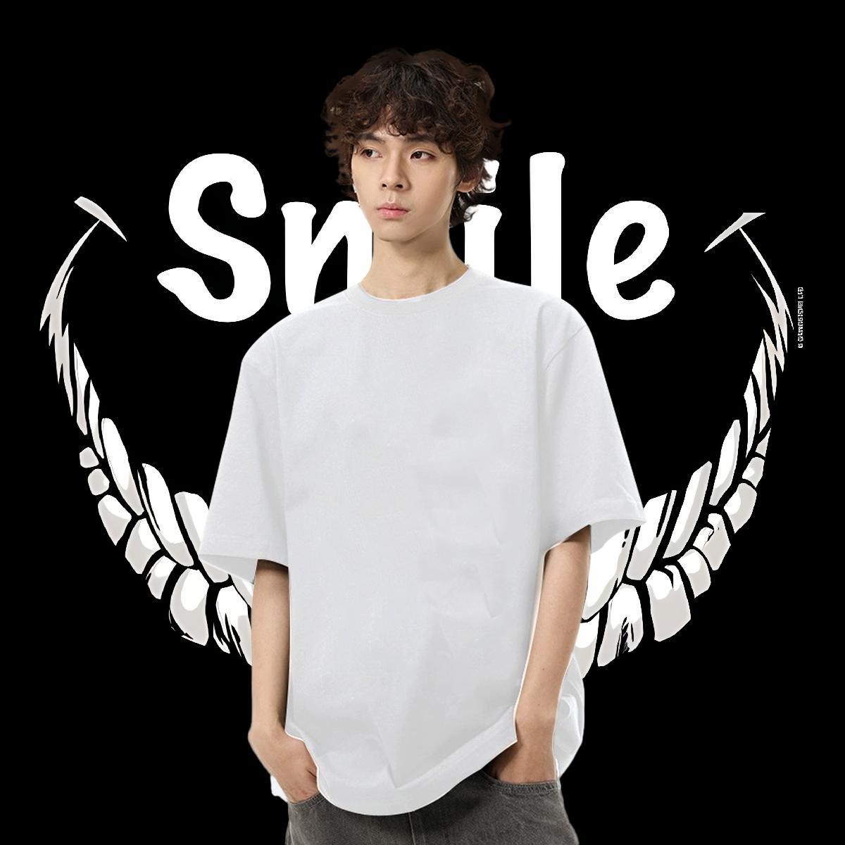 Fashion T shirt 100% Cotton 230g halloween Sport Clothings Breathable Short Sleeve Loose Mens Tshirts Customized Print