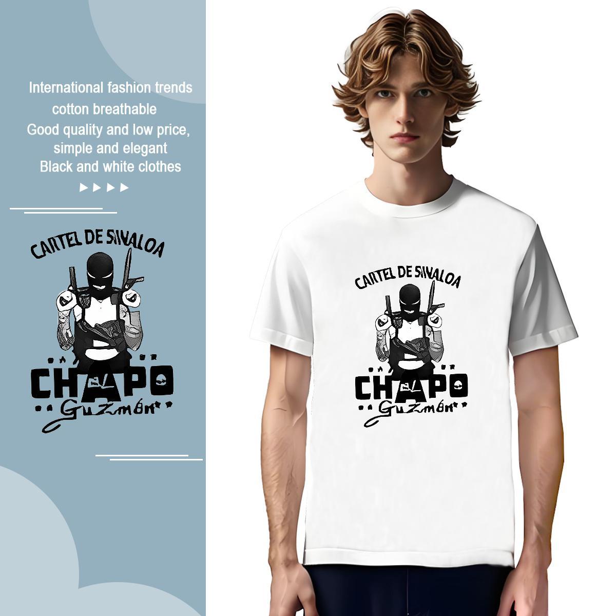 T-Shirts 230g 100% Cotton pistol Beach Breathable Short Sleeve Customized Print Men Clothes T-Shirt DIY Customized High Quality Tops Shirt