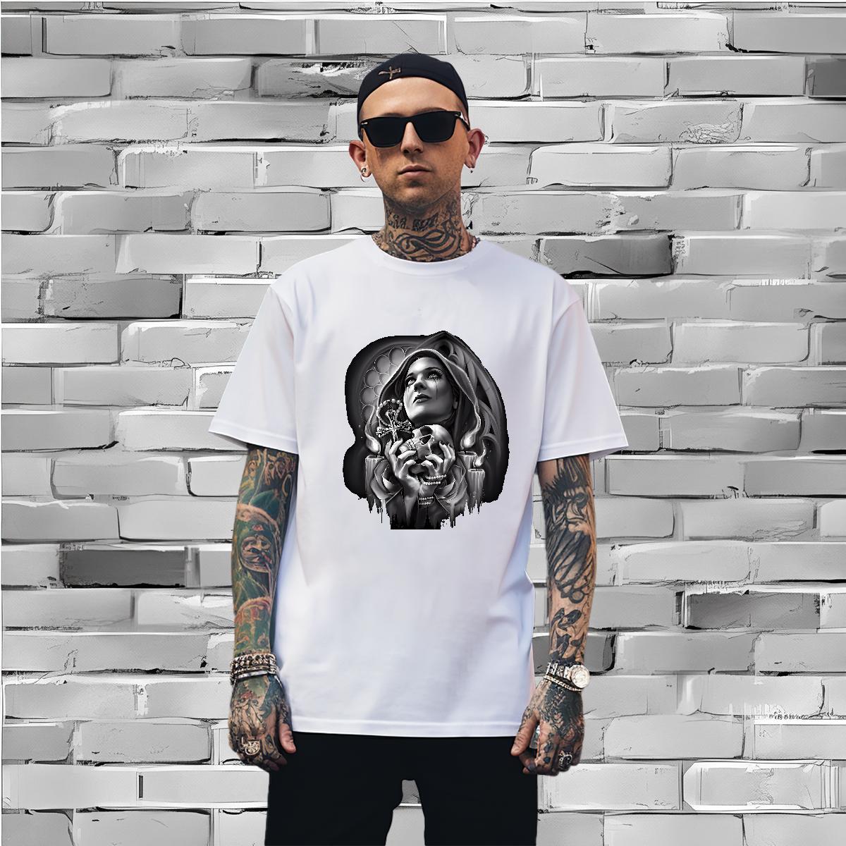 T Shirts Men 230g Cotton nun Daily Wear Breathable Short Sleeve Custom Printing Men Tshirts Fashion Designer Loose Fit Tops Shirt