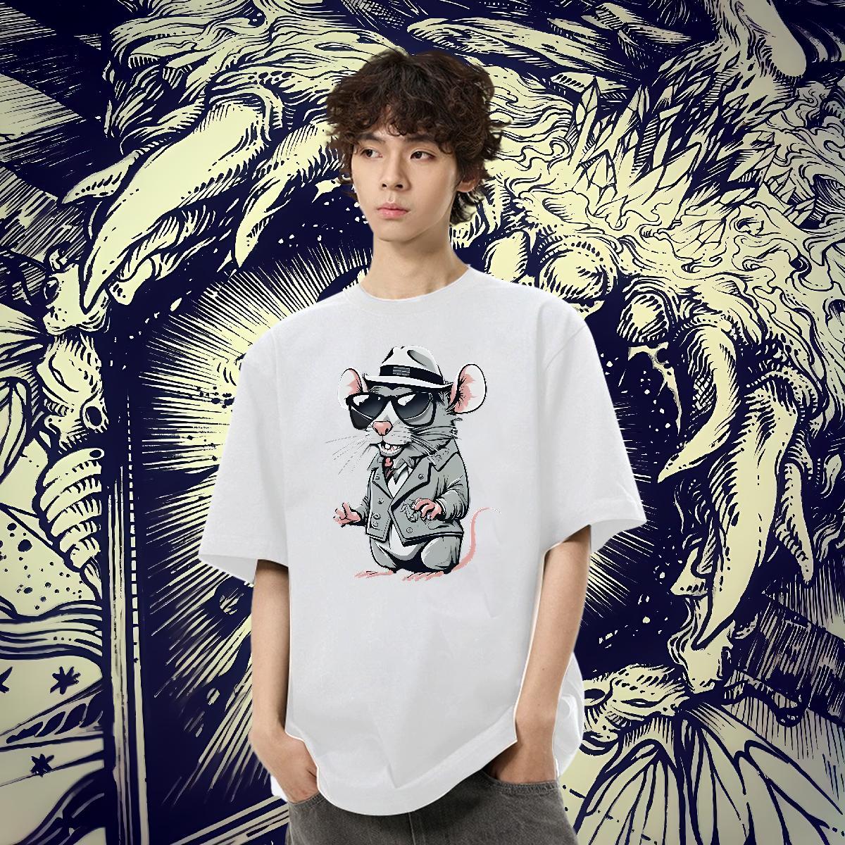 Comfortable Tshirt for Man Woman 230g Pure Cotton Sports Casual mouse Plus Size Custom Crew Neck Breathable DIY Customized T-Shirts for Men Top Tees