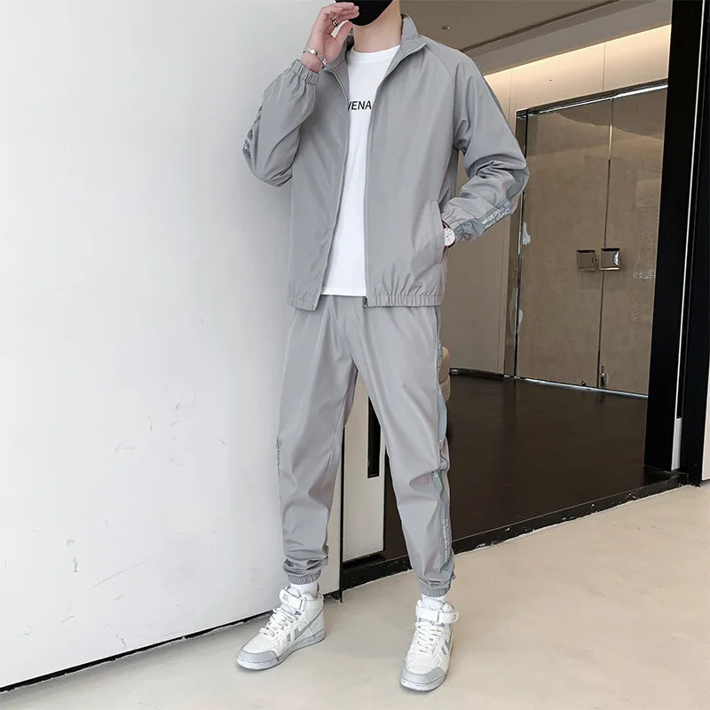 2024 Baseball Athletics Coats Mens Sports Running Set 2PCS Sportswear Fashion Large Outdoor Mens Wear240806