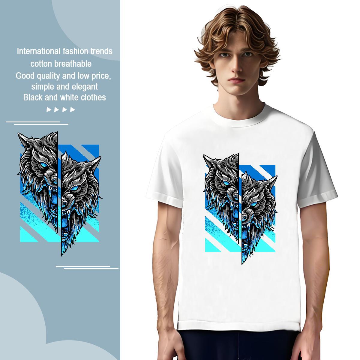 Mens T Shirts 230g Cotton Casual Daily Wear Pure Cotton DIY Printed Couples T Shirts Fashion Design Designer Clothes