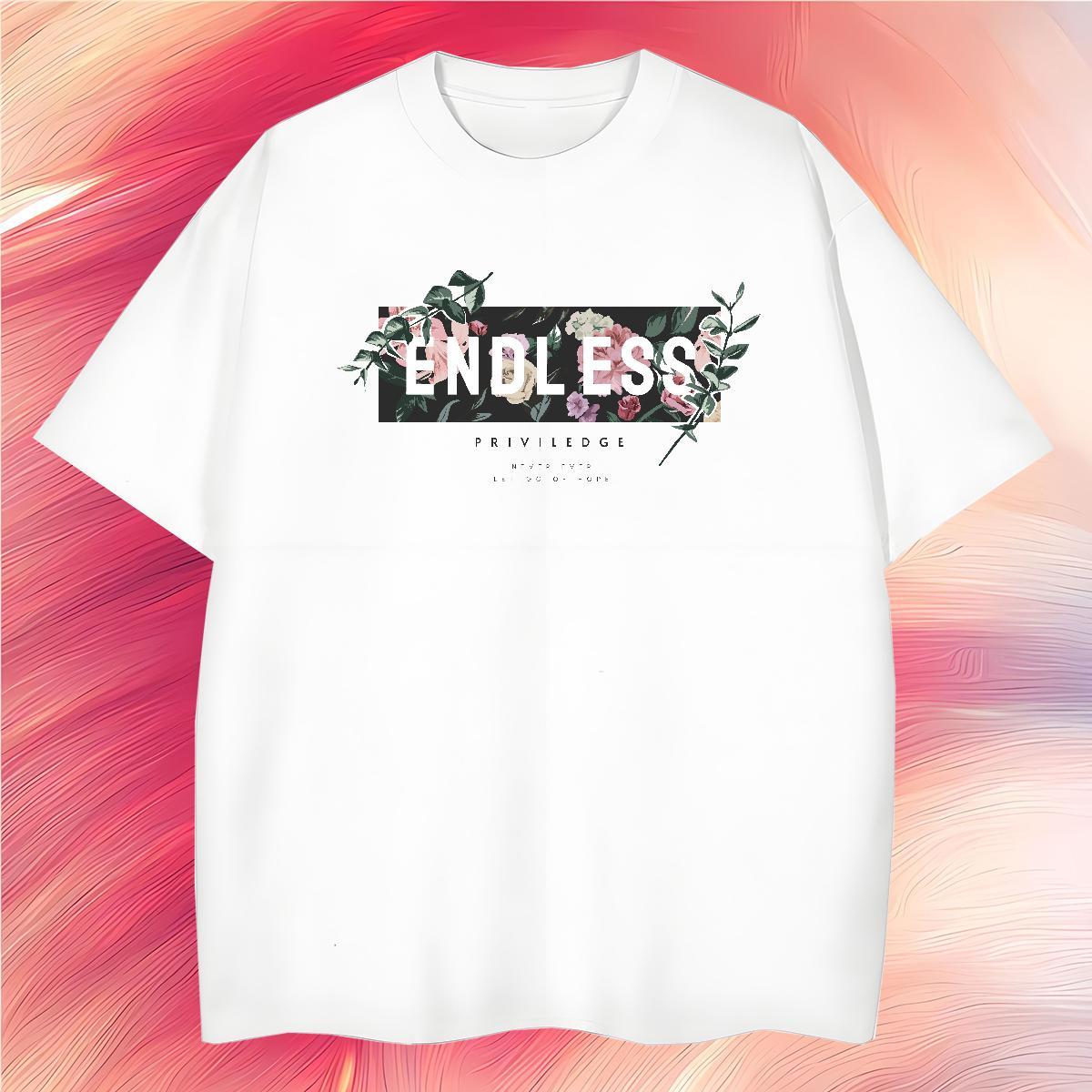 T Shirts Men 100% Cotton 230g flower Casual Beach Crew Neck Breathable DIY Anime Mens Tshirts 2024 Summer Designer Tops