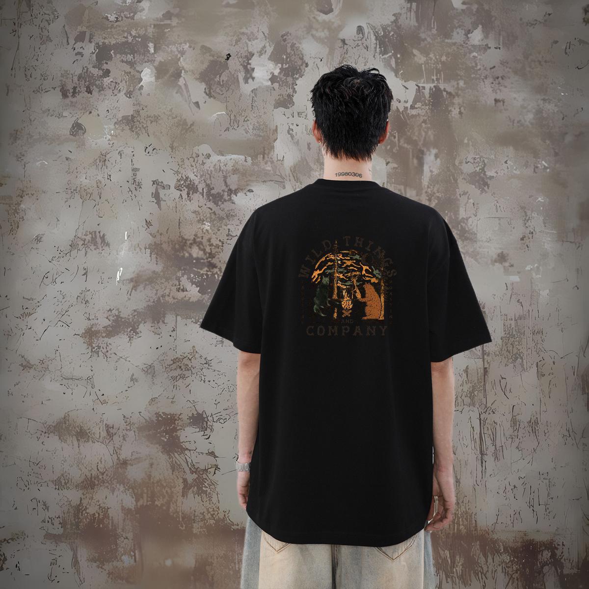 2024 Designer T-Shirts for Men 230g Cotton tree Outdoor Tops Shirt Breathable Short Sleeve Cool Tshirts DIY Printed