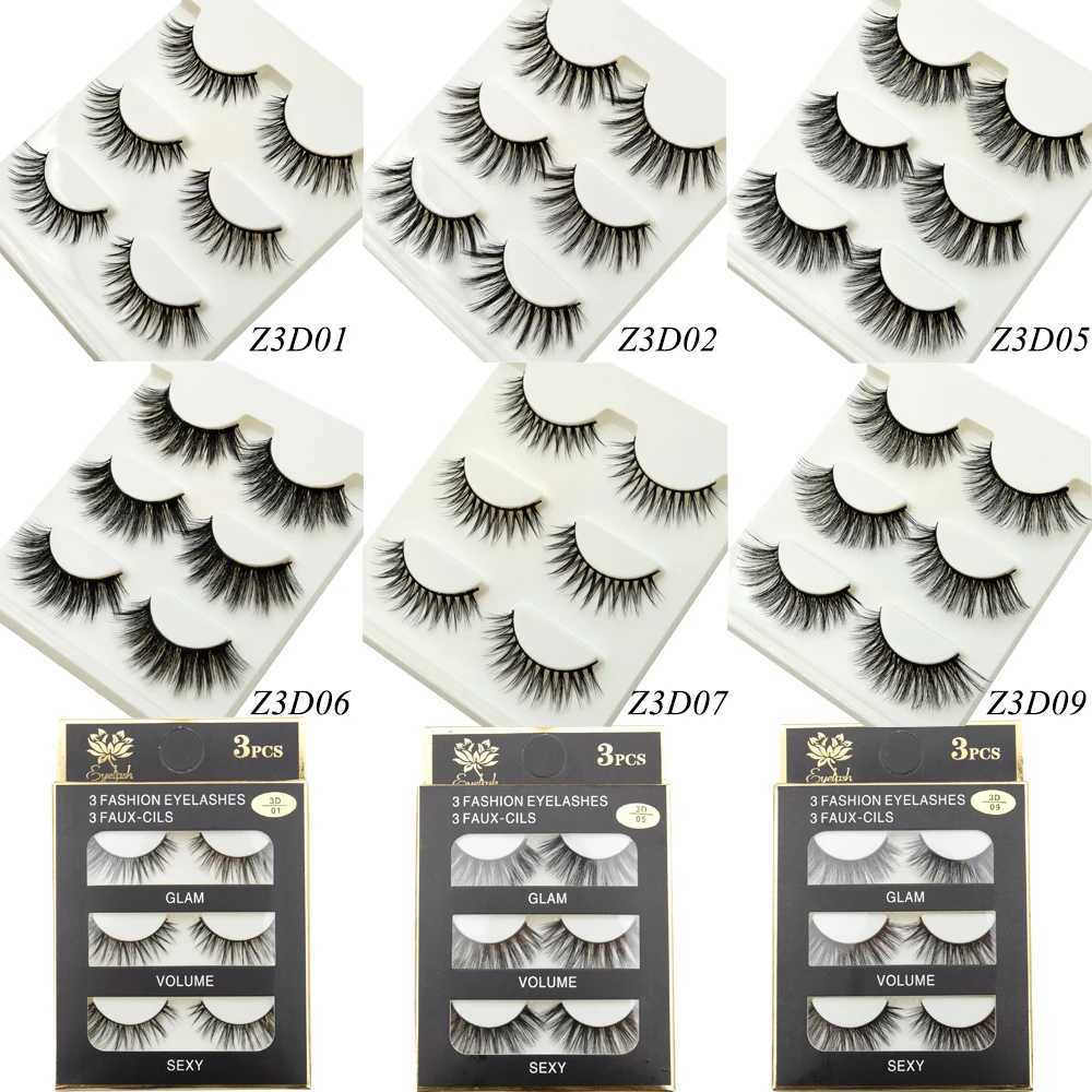 Visofree 3/10 pairs of artificial mink eyelashes makeup eyelashes thick false eyelashes reusable eyelash extensions handmade false eyelashes W240803