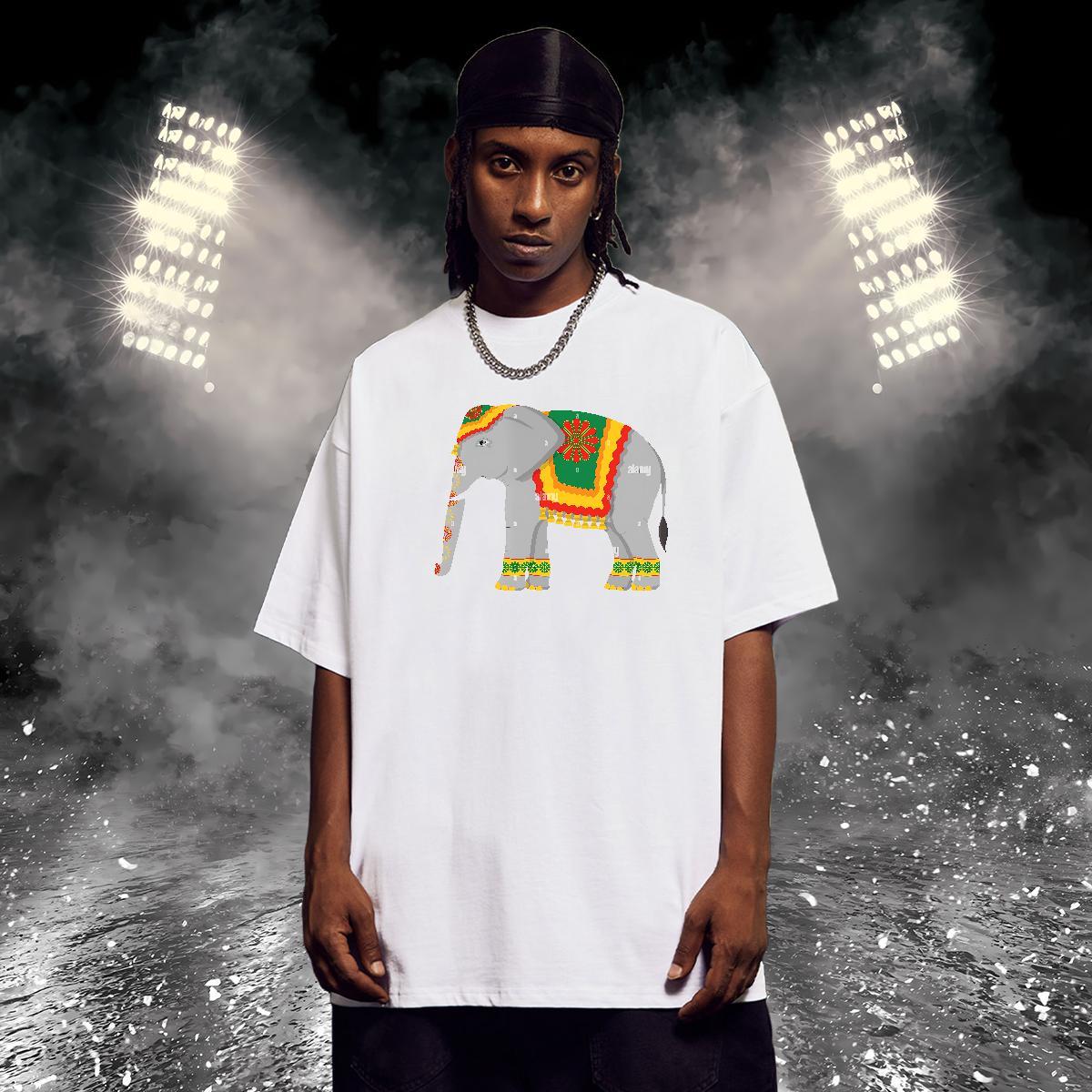 Stylist Mens T Shirts 100% Cotton 230g elephant Casual Daily Wear Tees Shirts Short Sleeve O-Neck High Quality Men Clothes T-Shirt DIY Logo Oversized