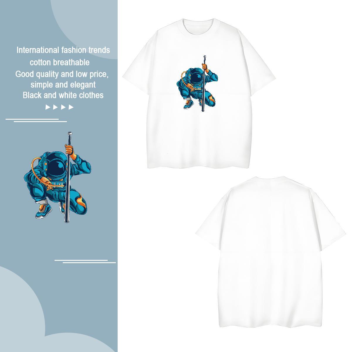 Man T Shirts 100% Cotton 230g universe Casual Breathable Crew Neck Customized Print Mens Tshirts Free Shipping Brand Wear