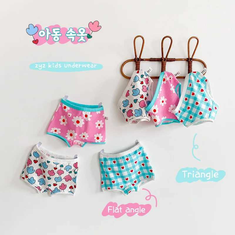 Baby underwear girl underwear young childrens candy color cotton edge large size cute underwear high elasticity point clothesW240715