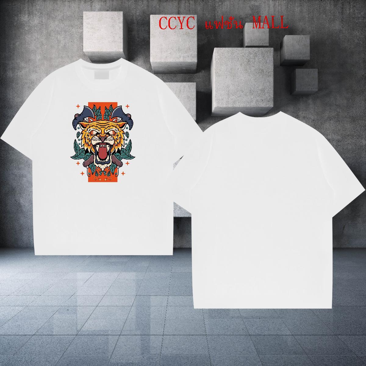 Loose Mens Tshirts 100% Cotton 230g Beach Customized Print Crew Neck Free Shipping T shirt Tops Tees