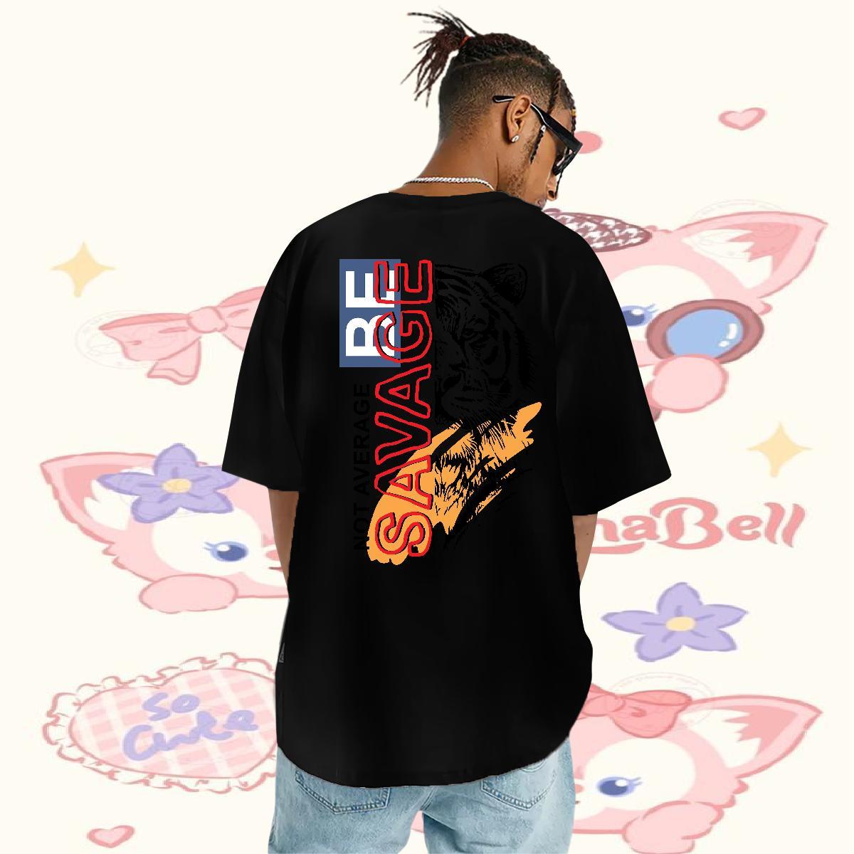 Fashion New T Shirt For Man 230g Pure Cotton Daily Outfit Tee Shirt Round Neck Short Sleeve Cool Tshirts Customized Print