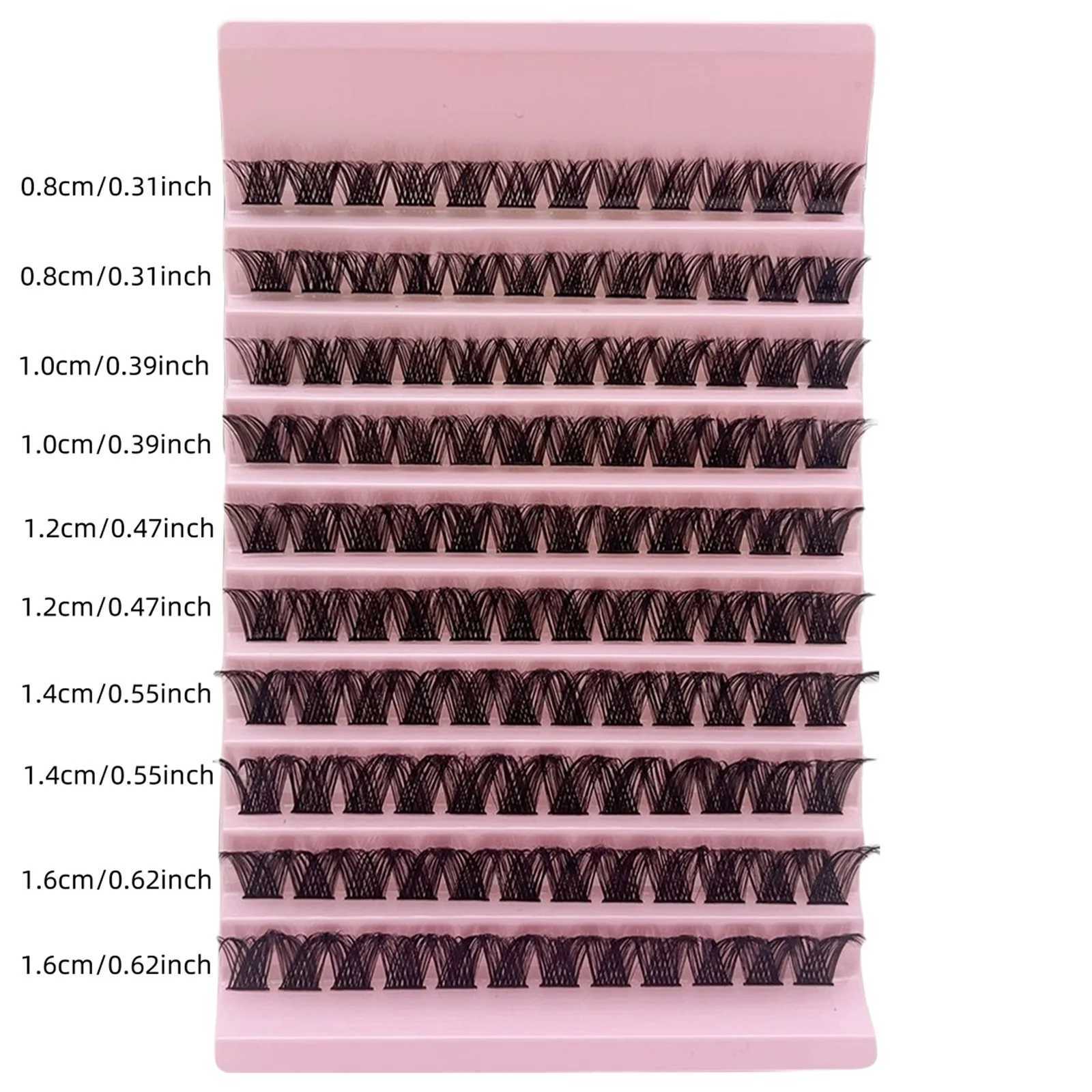 120 eyelash clusters 8-16mm personal eyelash natural appearance D curly fluffy eyelash clusters DIY eyelash extension W240803