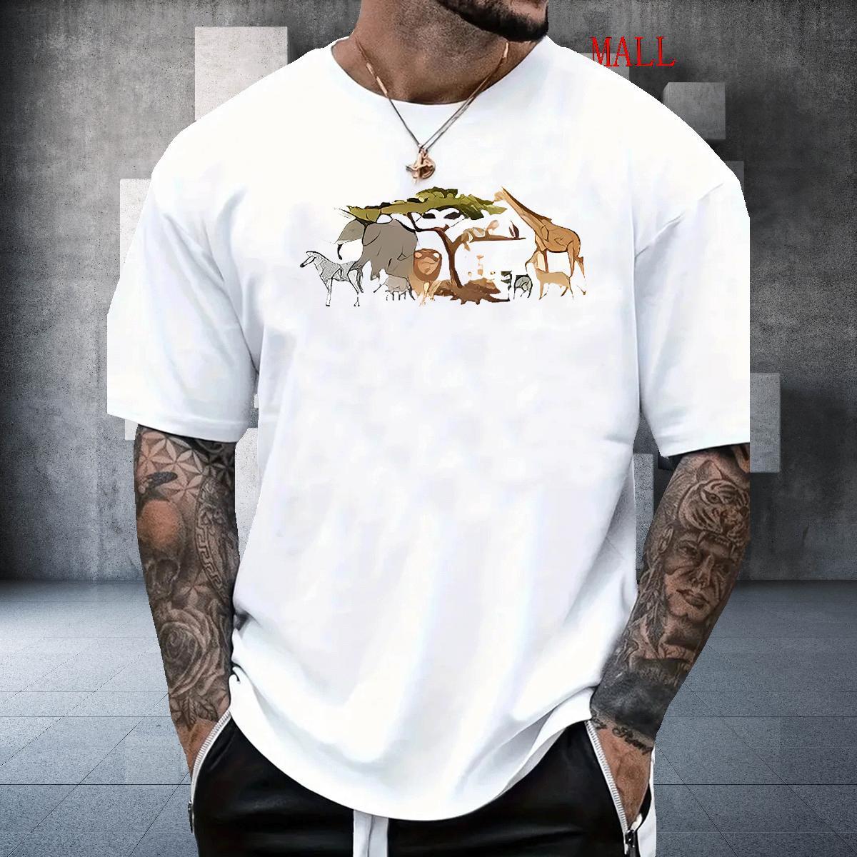 New Designer Man T Shirts 230g 100% Cotton horse Anime Printing Street Tee Shirt Pure Cotton Comfortable Men Tees Custom Print Plus Size