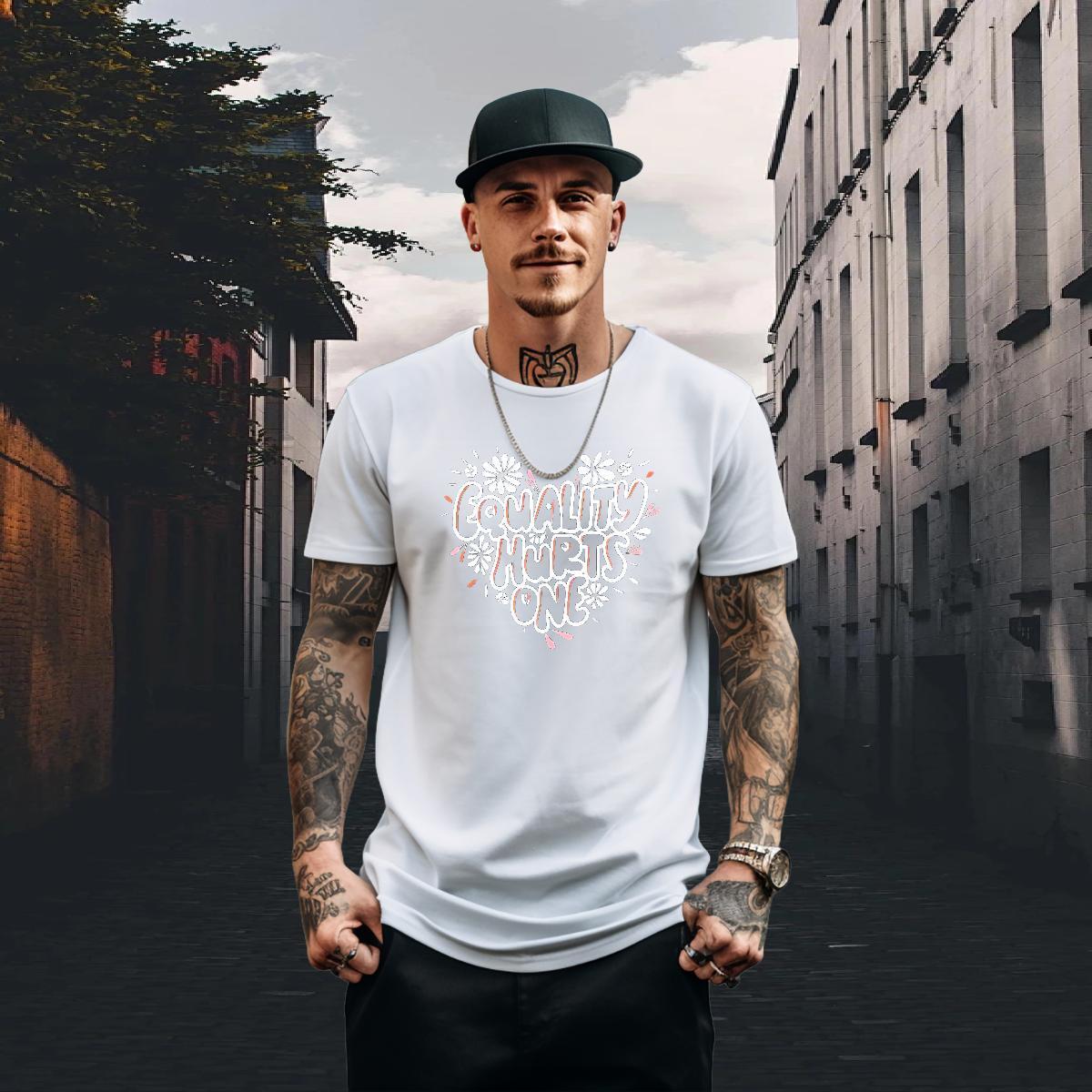 Brand Men Clothes T-Shirt 230g 100% Cotton Daily Wear letter Oversized Breathable Crew Neck 2024 Designer T shirt Polos