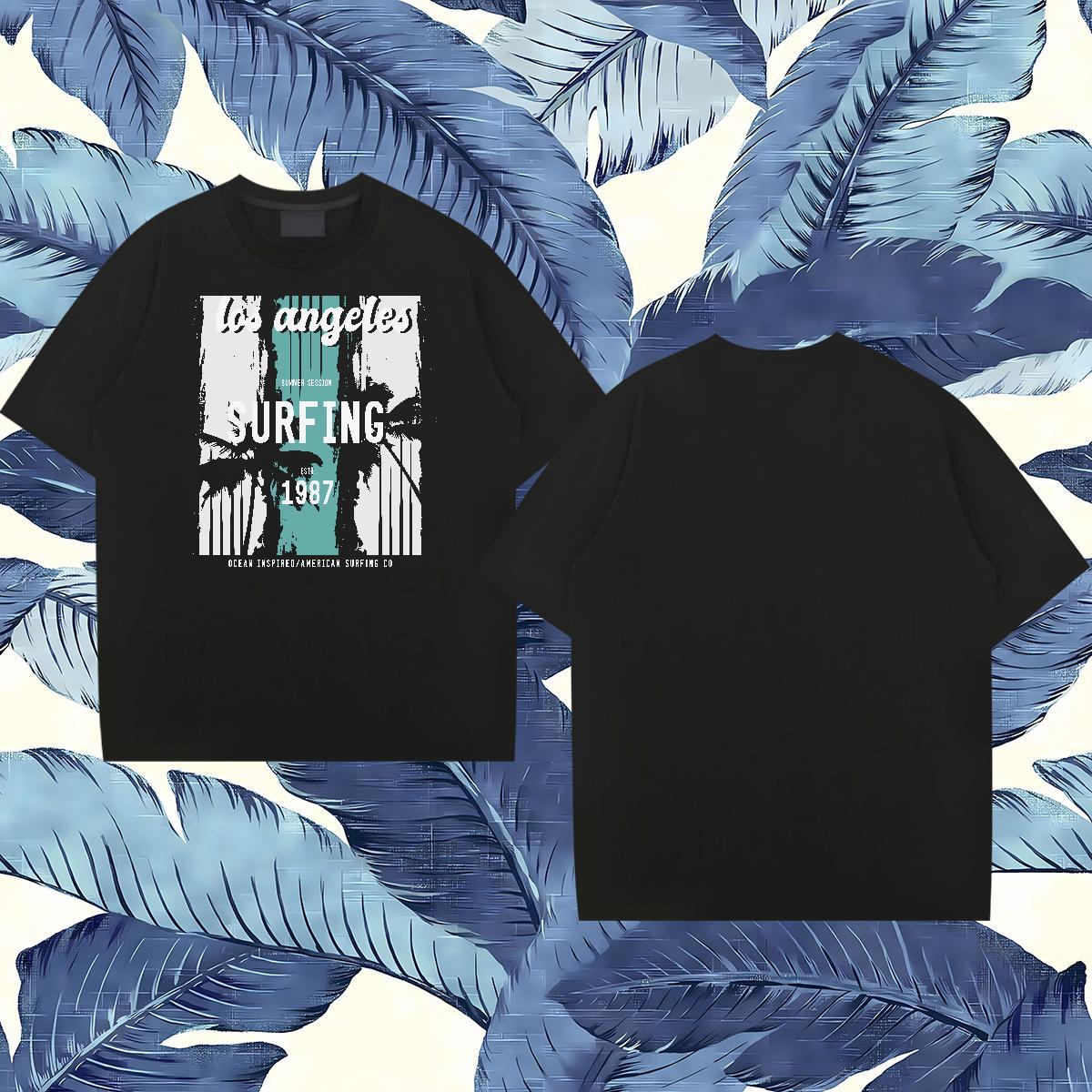 Casual New T-Shirts for Men 230g 100% Cotton tree Summer Casual Tshirts O-Neck Short Sleeve Brand Men Tops Tees DIY Logo Oversized