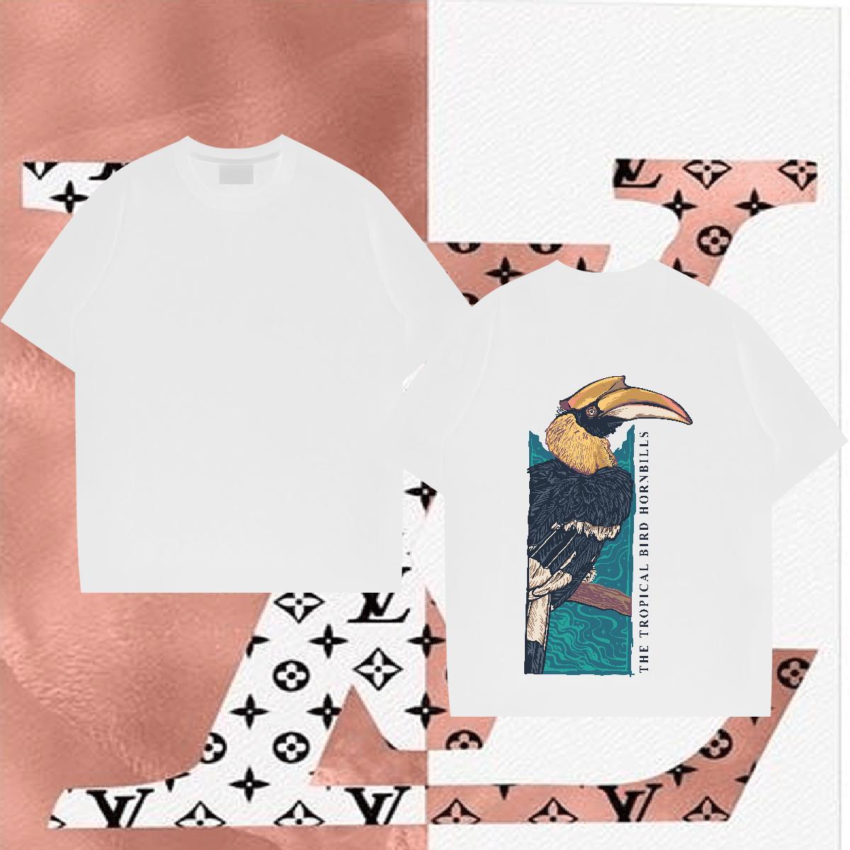 Wholesale T Shirt For Man 230g Pure Cotton eagle Street Casual Polos Breathable Unisex Men Tshirts DIY Anime