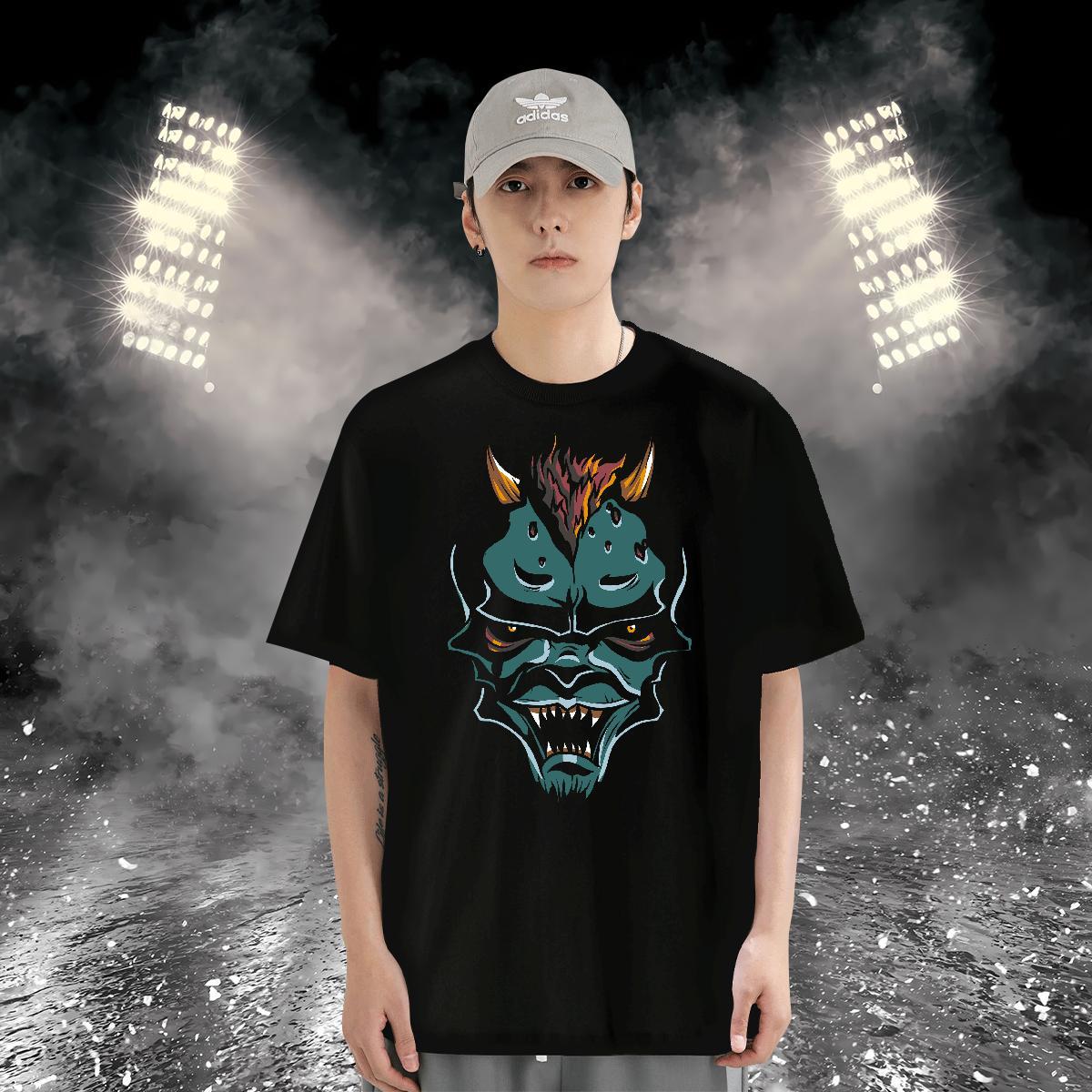 Mens T Shirts 230g Pure Cotton icon Hip Hop Street Short Sleeve O-Neck Anime Print Mens Tshirts New Arrival Comfortable Clothings