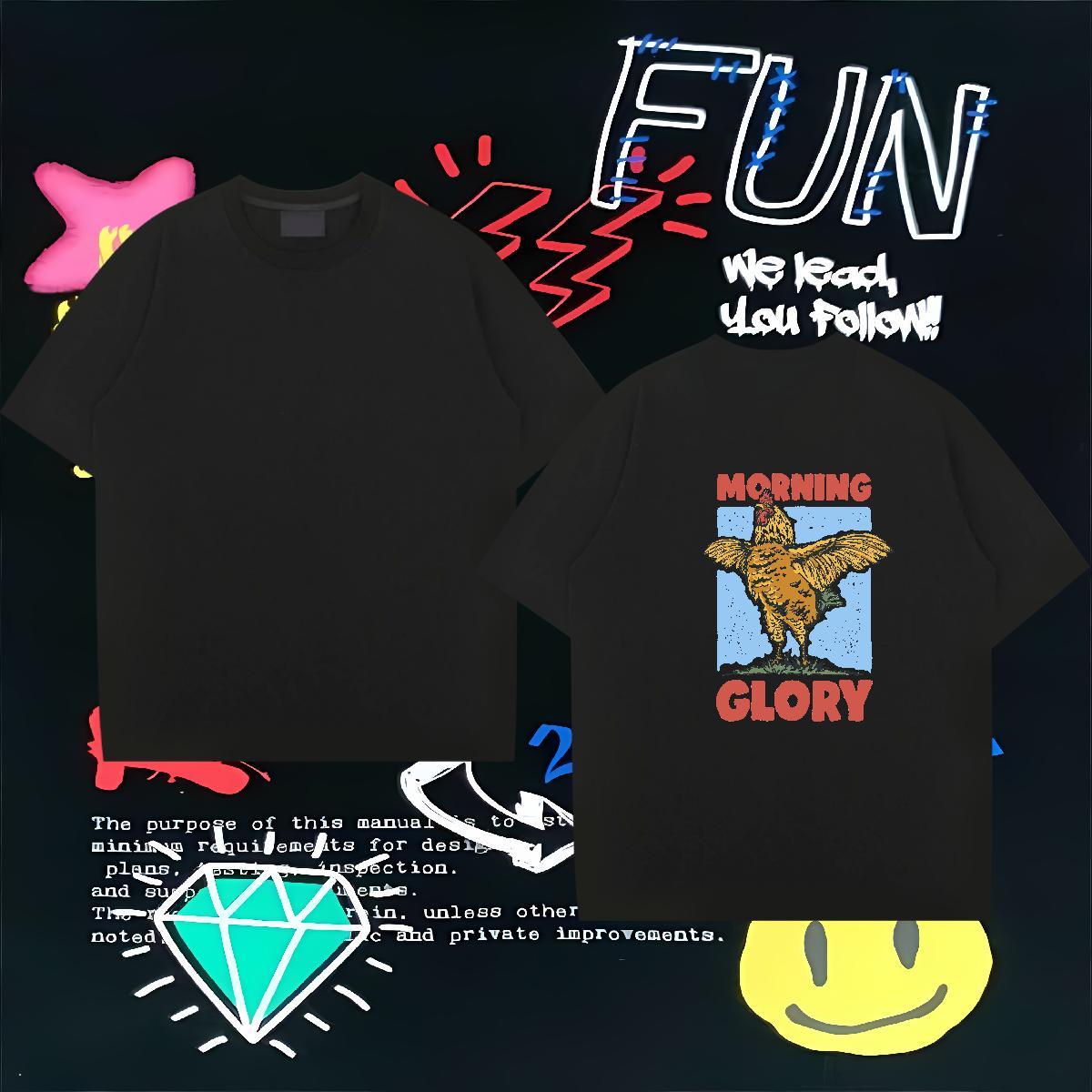 Wholesale T-Shirts 230g Pure Cotton chicken Outdoor Polos Breathable TOP Quality Men Tshirts DIY Printed