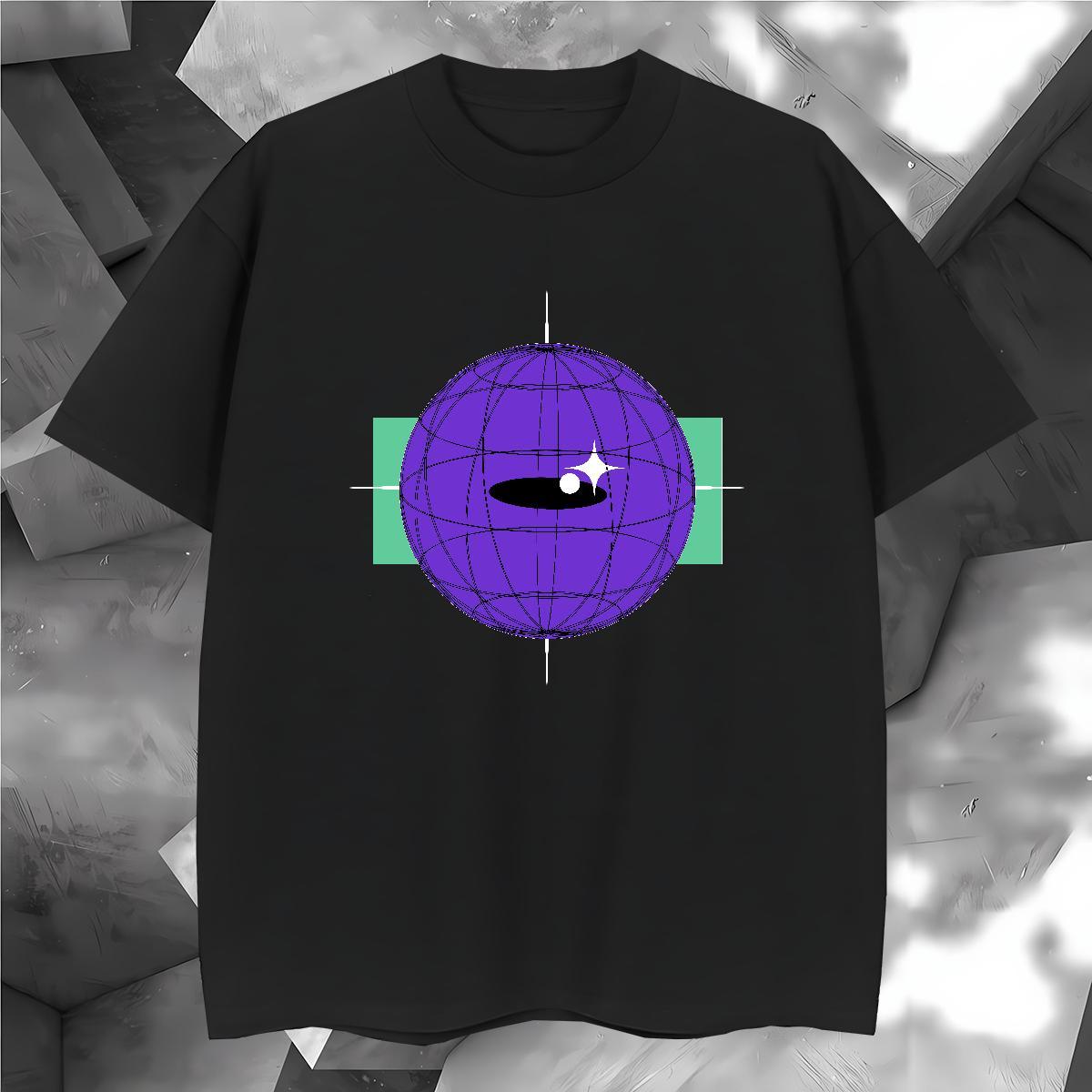 T Shirt For Man 100% Cotton 230g planet Home Outdoor O-Neck Short Sleeve Plus Size Custom Mens Tshirts New Designer Cool Clothings