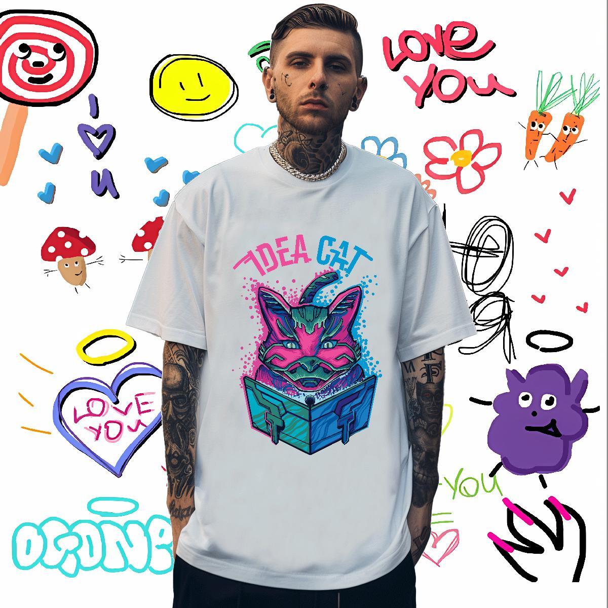TOP Quality Men Tops Tees 230g Cotton letter T shirt Street wear Hip Hop O Neck Short Sleeves Customized Classic Casual Clothings