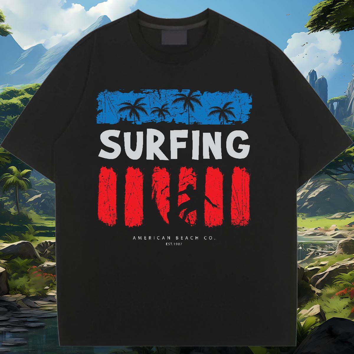 5A T shirt Crew Neck Women Tshirts Floral Print tree Sport 230g 100% Cotton Casual New Polos