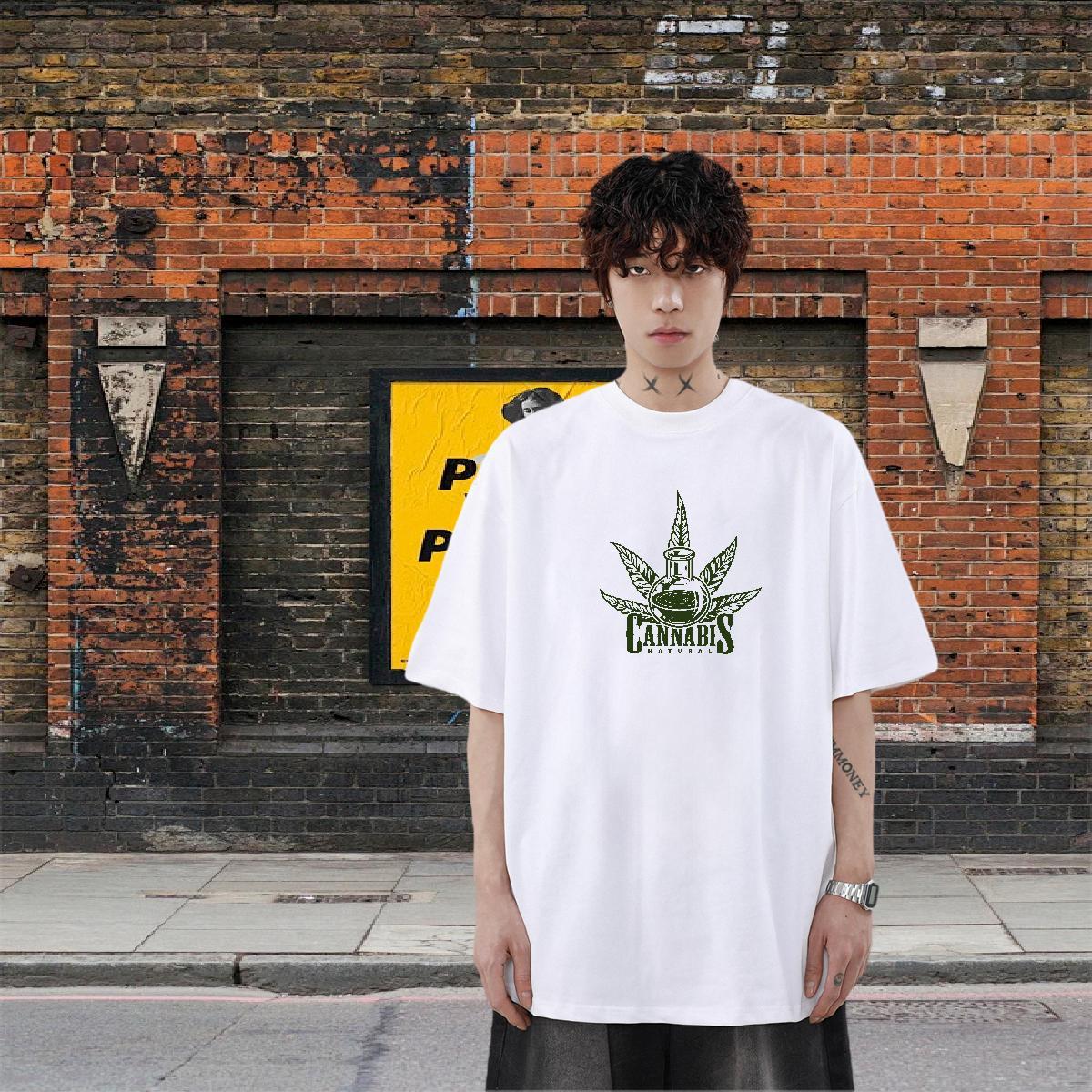 High Quality Couples T Shirts 100% Cotton 230g Hip Hop Street tool DIY Anime Breathable Short Sleeve Fashion New Men T Shirts Tees