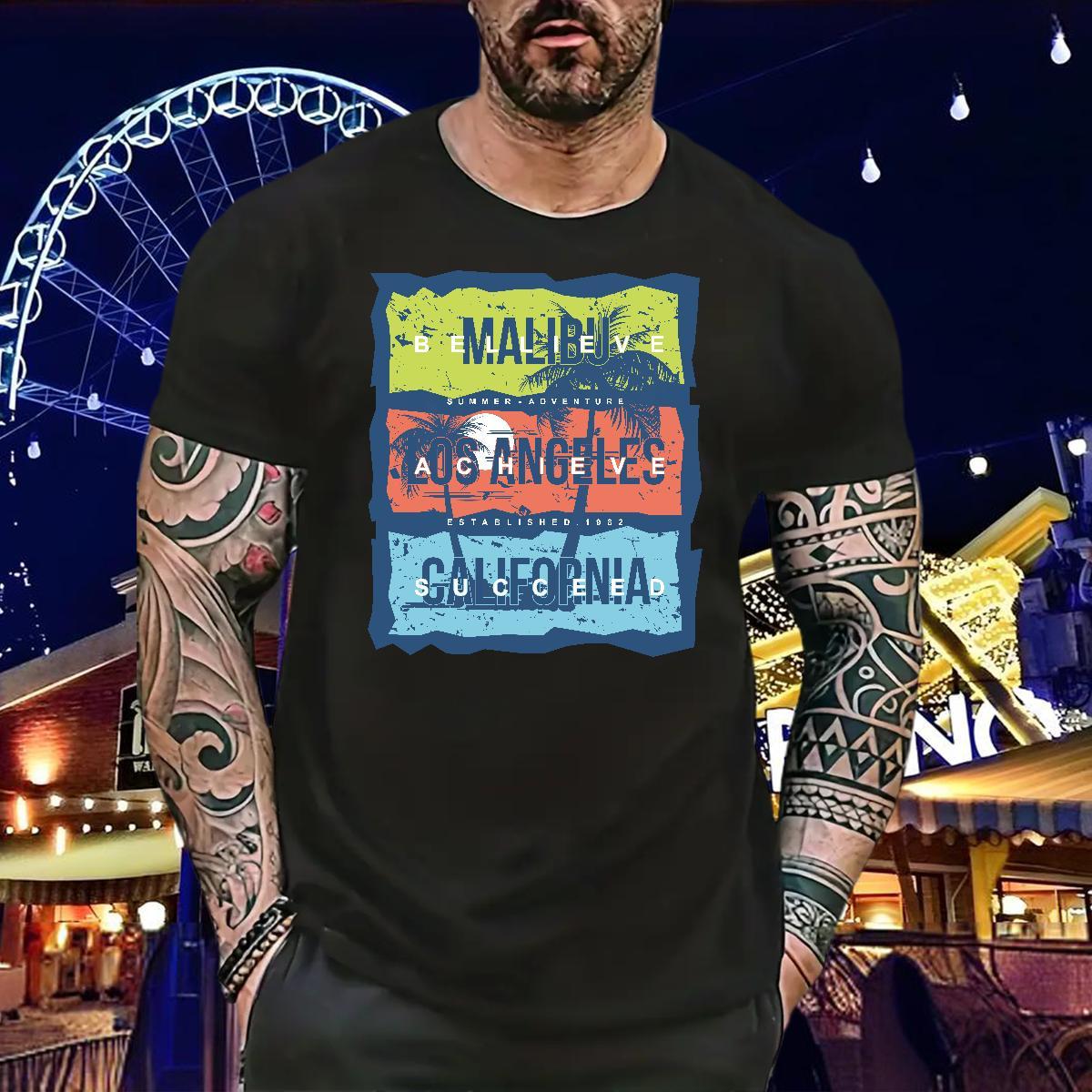 Fashion Design T Shirts Men 100% Cotton 230g tree Anime Printing Street Tops Shirt Crew Neck Soft Men Tops Tees Graphic