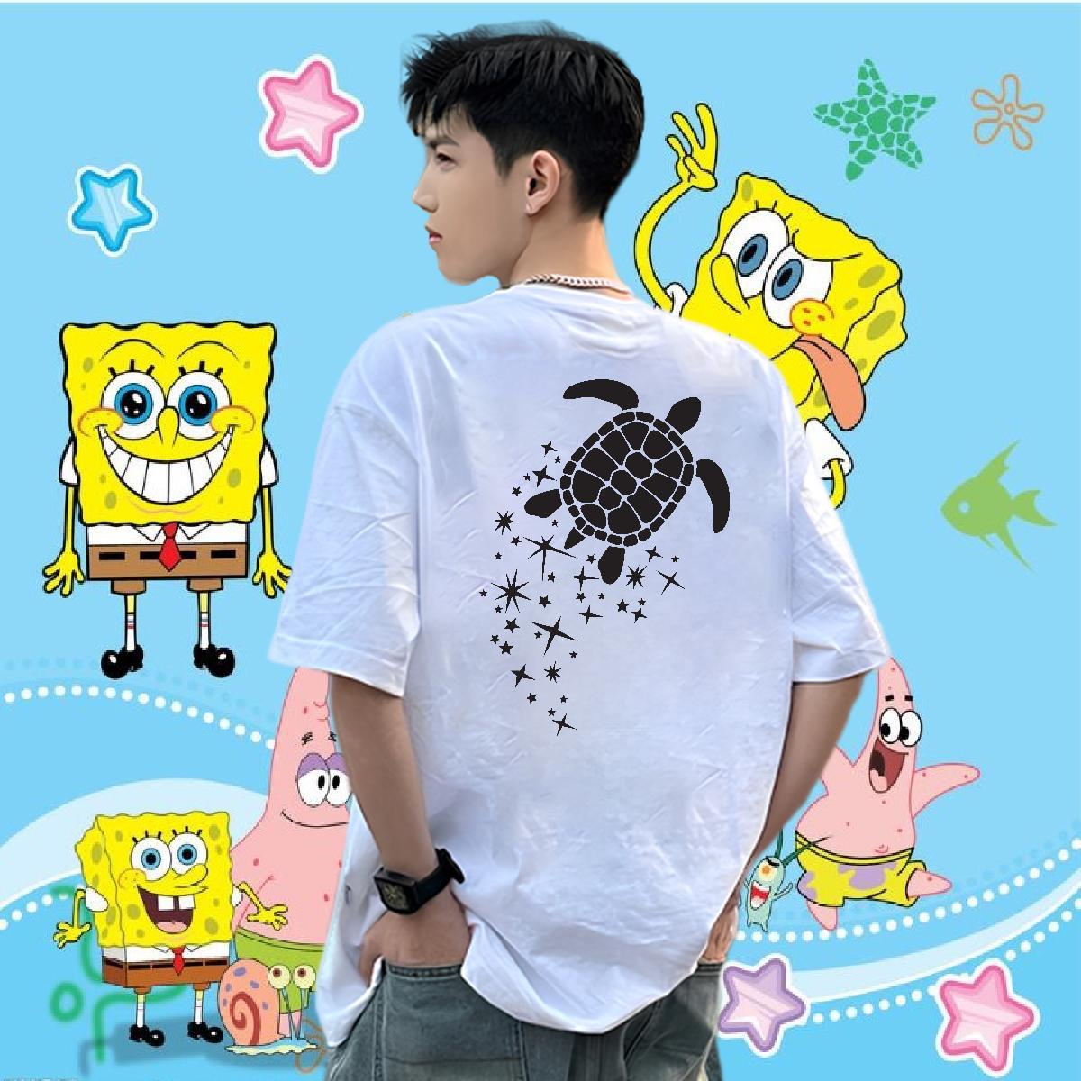 Free Shipping Men T Shirts 230g Pure Cotton tortoise Street Wear Top Tees Breathable Crew Neck Wholesale Couples T Shirts Oversized 4XL