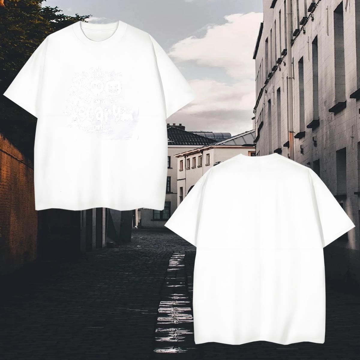 New T-Shirts for Men 230g Cotton halloween Hip Hop Polos Crew Neck Breathable Popular Men Tshirts Oversized 4XL