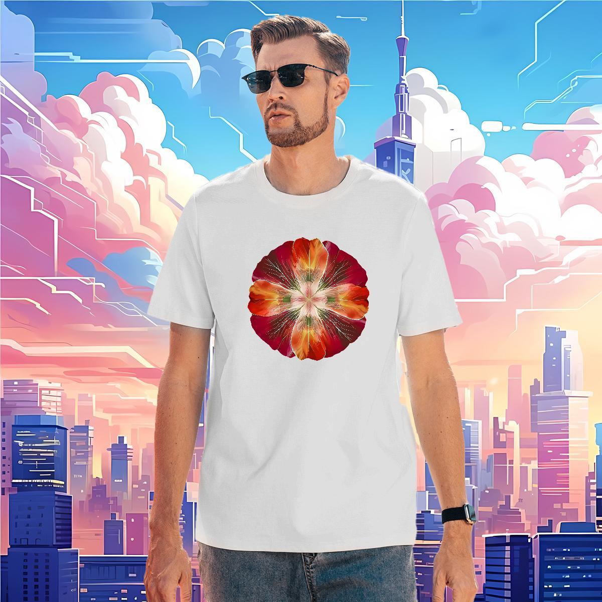 T-Shirts for Men 230g Pure Cotton flower High Street Hip Hop Breathable Soft DIY Logo Oversized Tshirt for Man Woman Factory Direct Free Shipping Top 