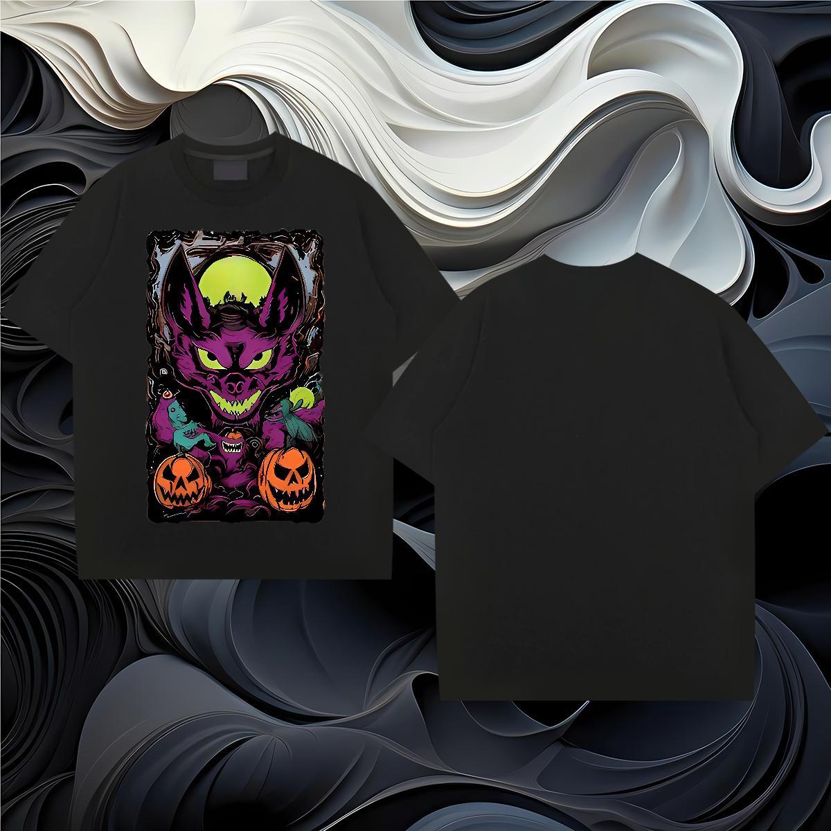 DIY T-Shirts 230g Pure Cotton pumpkin Home Outdoor Tops Breathable Short Sleeve Cool Design Tshirt for Man Woman Oversized 3XL 4XL