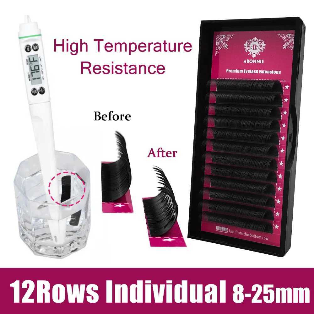 Abonnie Personal mink Eyelash Premium Curling Eyelash 0.03-0.25mm C/D Curling Matte Black Cilios False Eyelash W240803