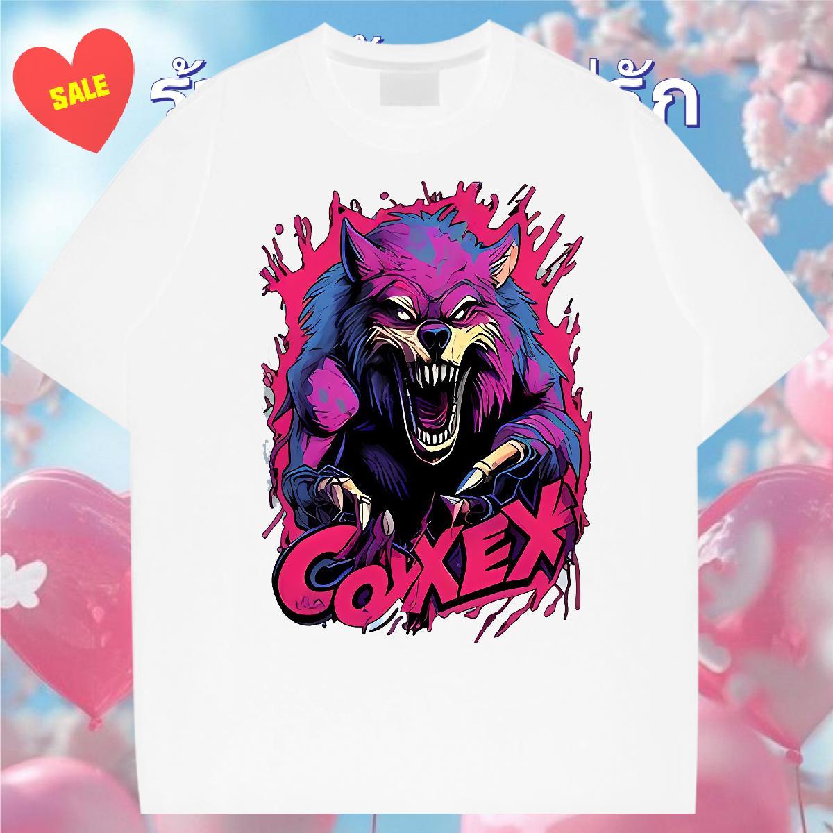 2024 New Mens T Shirts 230g 100% Cotton wolf Outdoor Wear Breathable Popular Mens Tshirts Customized Print