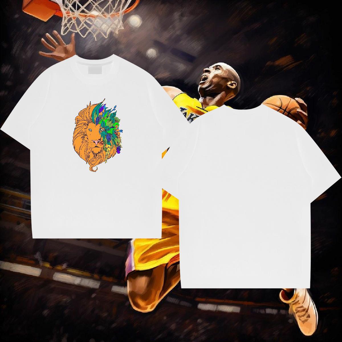 Classic Man T Shirts 230g 100% Cotton tiger Sports Casual Tops Shirt O-Neck Short Sleeve Free Shipping Men Tops Tees Oversized 3XL 4XL