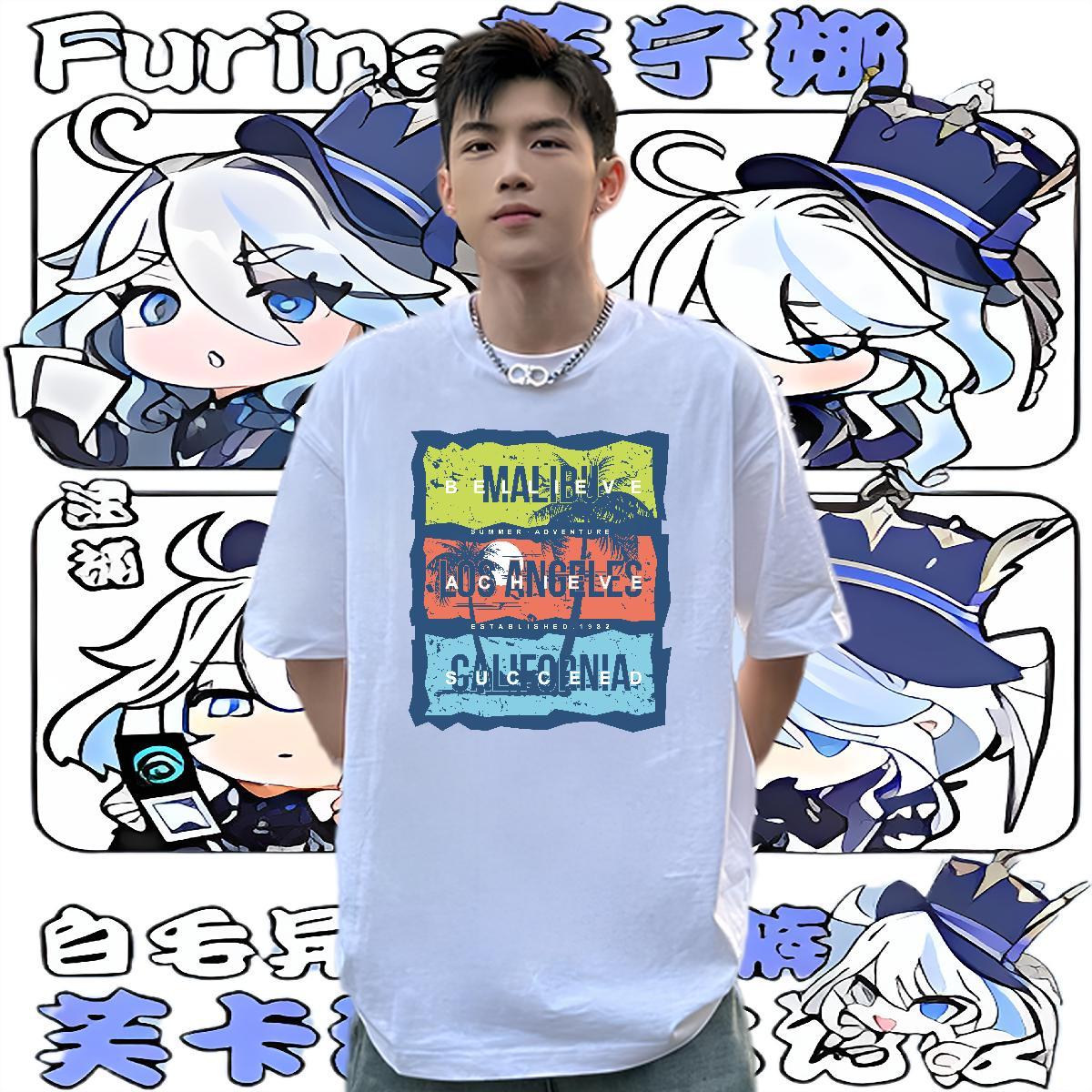 2024 New Mens T Shirts 230g Cotton tree Street wear Hip Hop Tees Crew Neck TOP Quality Mens Tshirts Cartoon Print