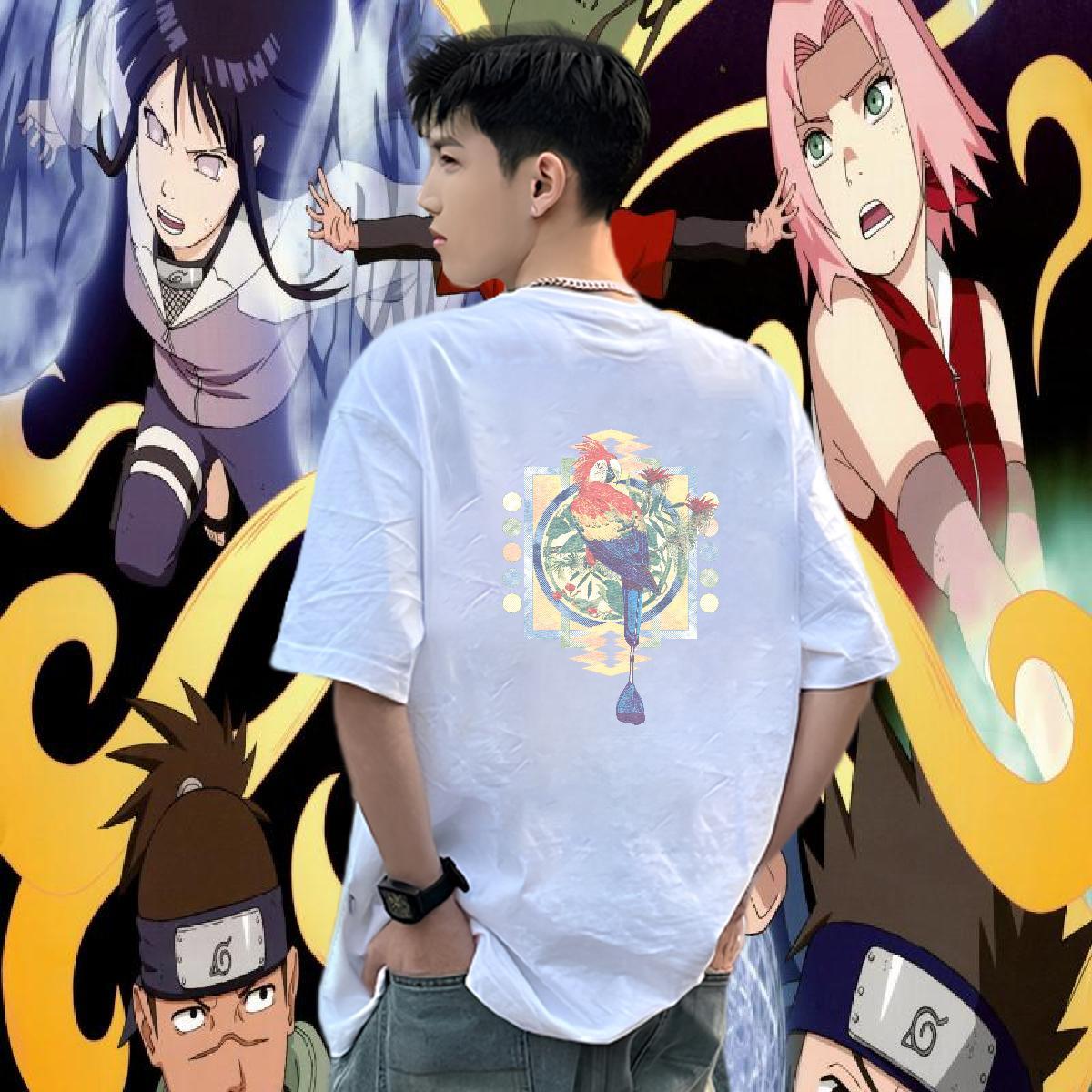 Custom T-Shirts for Men 230g Cotton bird Daily Wear Tee Shirt Breathable Short Sleeve Comfortable Men Tops Tees DIY Printed